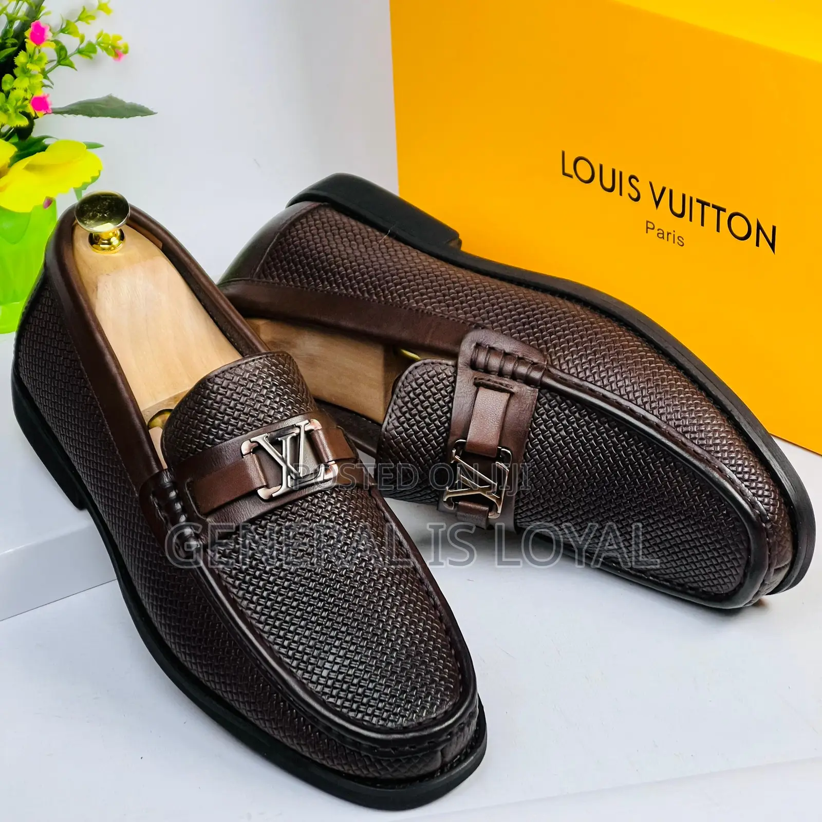 Louis Vuitton Coffee Leather Loafers