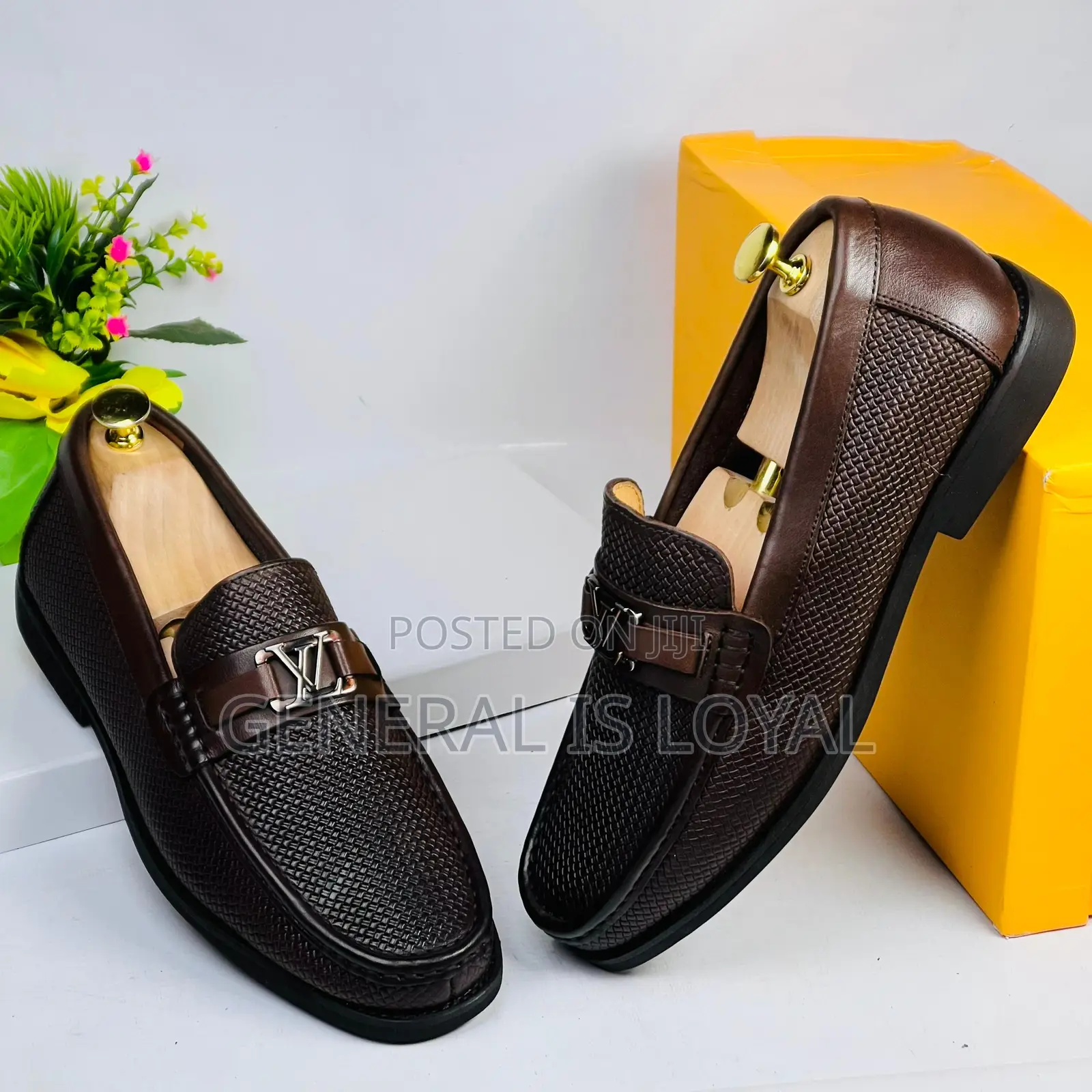 Louis Vuitton Coffee Leather Loafers