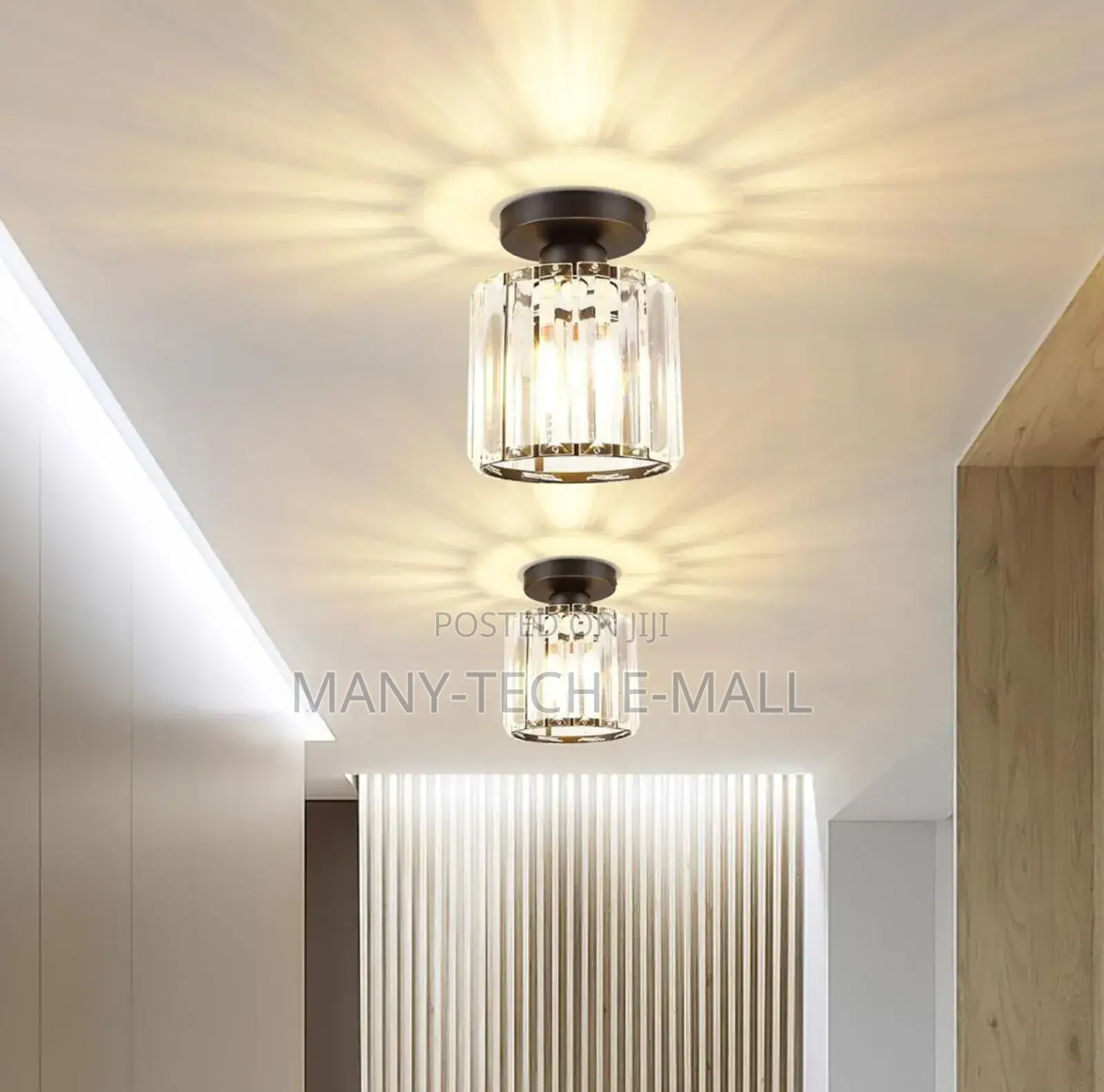 Round Crystal Ceiling Light