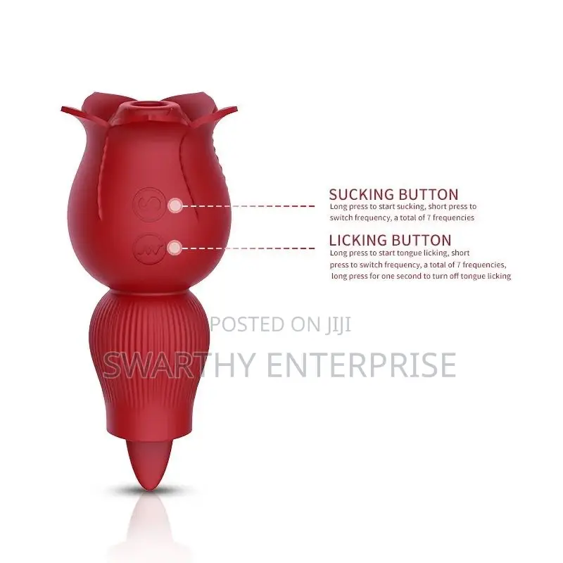 2 in 1 Rose Tongue and Sucking Vibrator G-Spot