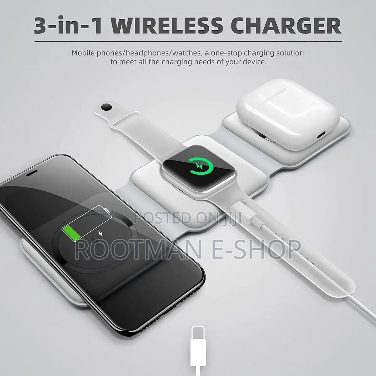 3 in 1 Magnetic Wireless Charger Foldable Mat for iPhone