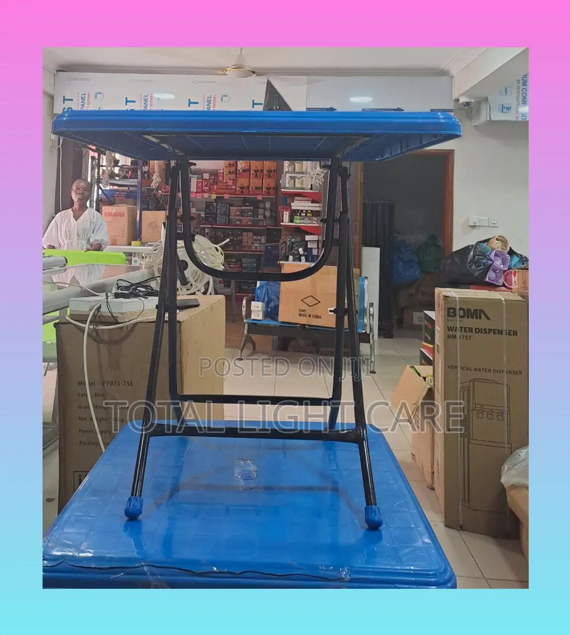 Foldable Plastic Metal Leg Table