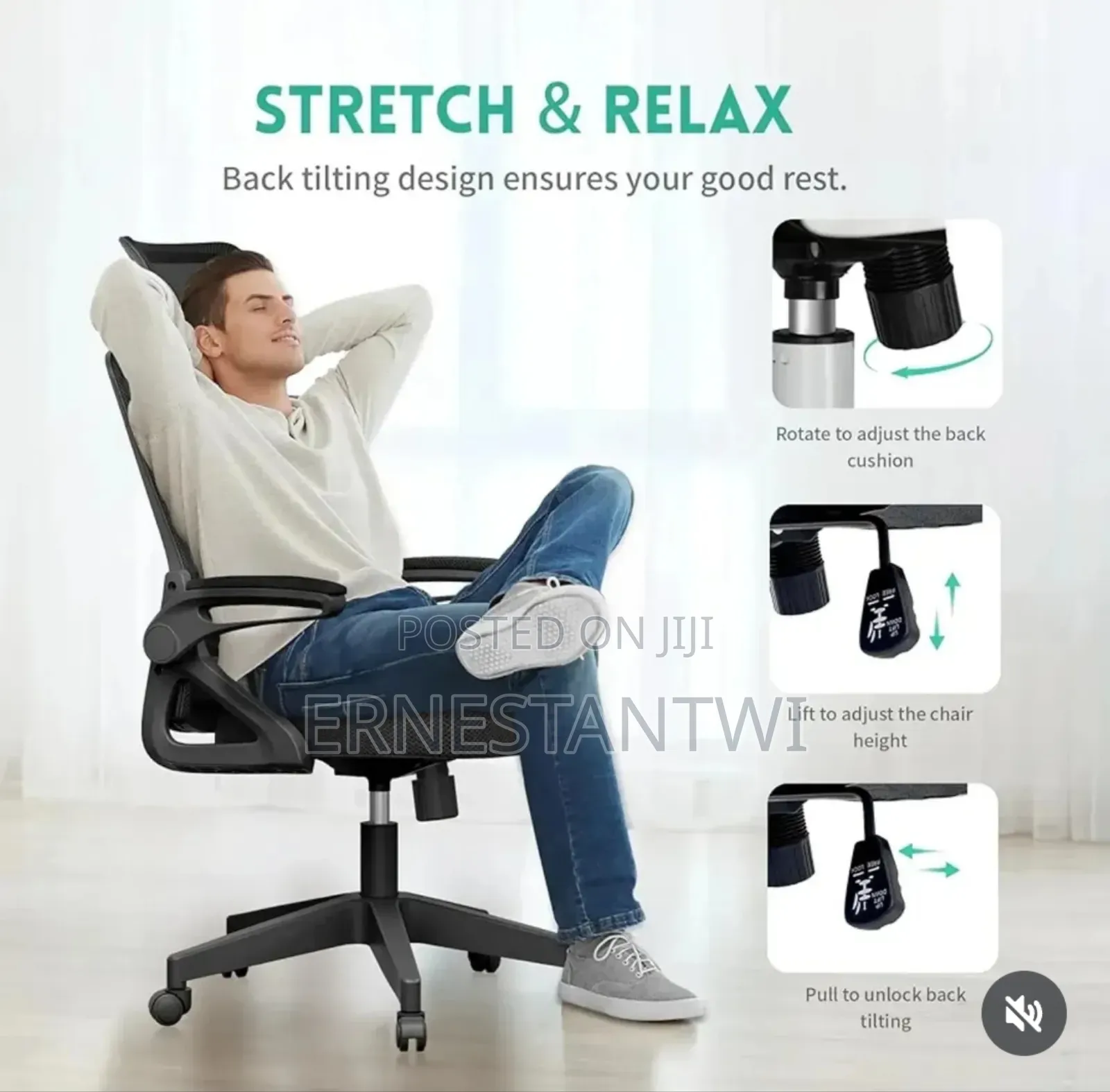 Breathable Ergonomic Office Chair From Uk