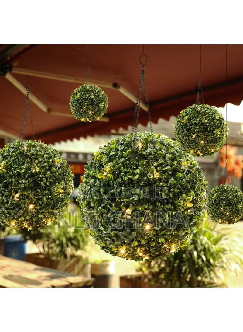Solar Lamp Led Light Green Grass Ball Chandelier. Tvx23680