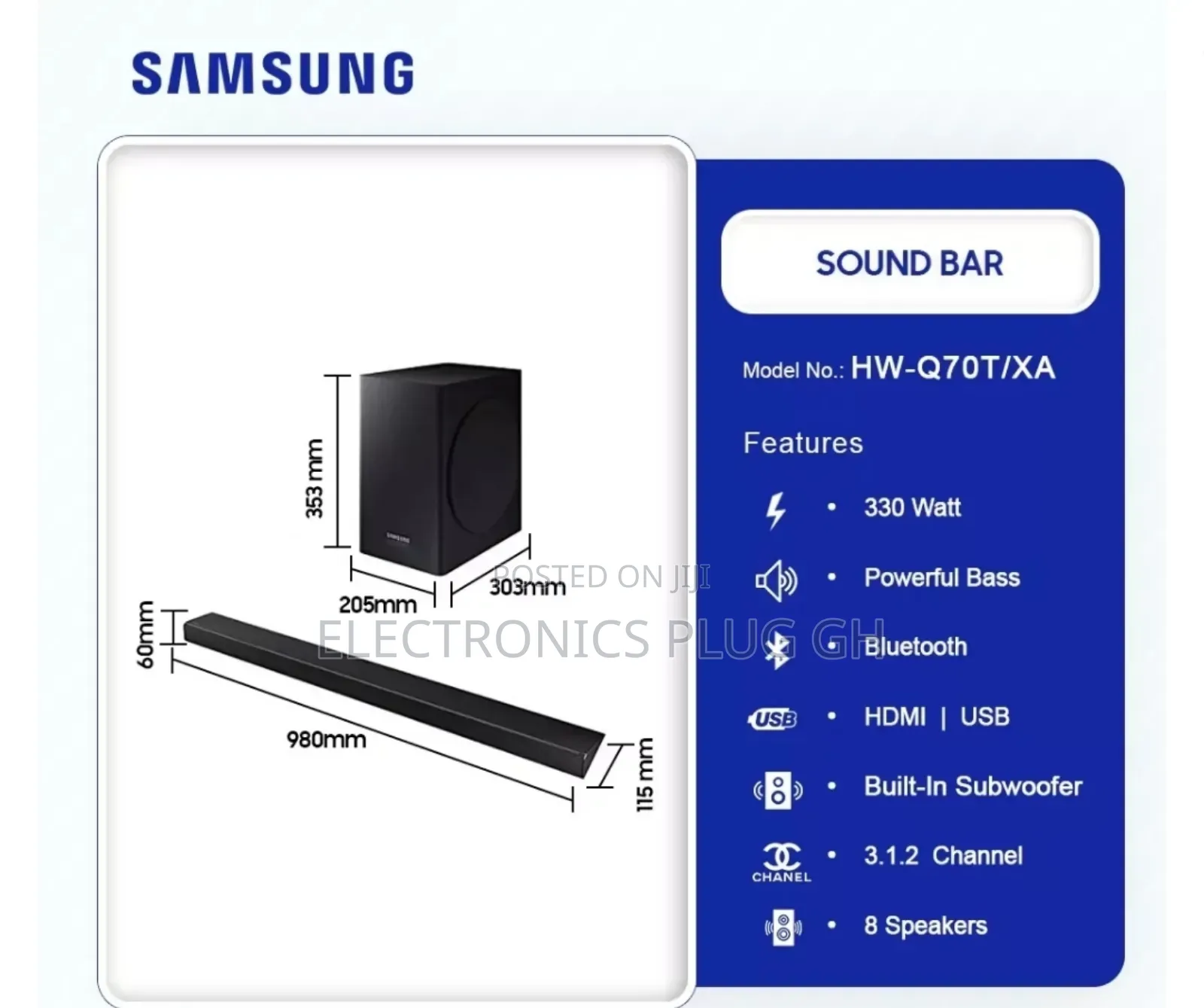 Samsung Q70t Soundbar