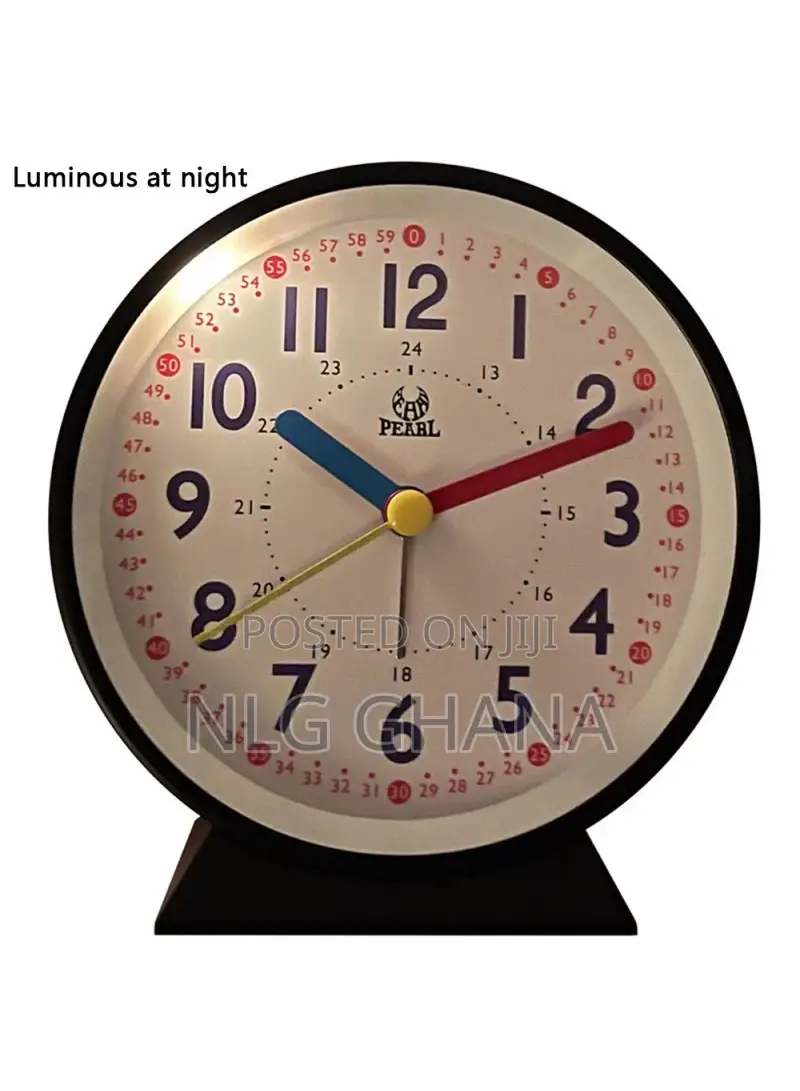 Metal+Glass+Abs Round Clock Bedside Desktop Kids. Tvx25032