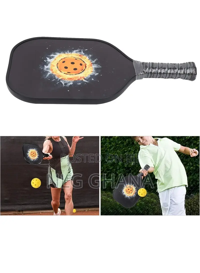 Wood Pickleball Racket With 4 Pickleball Balls. Hj_l128