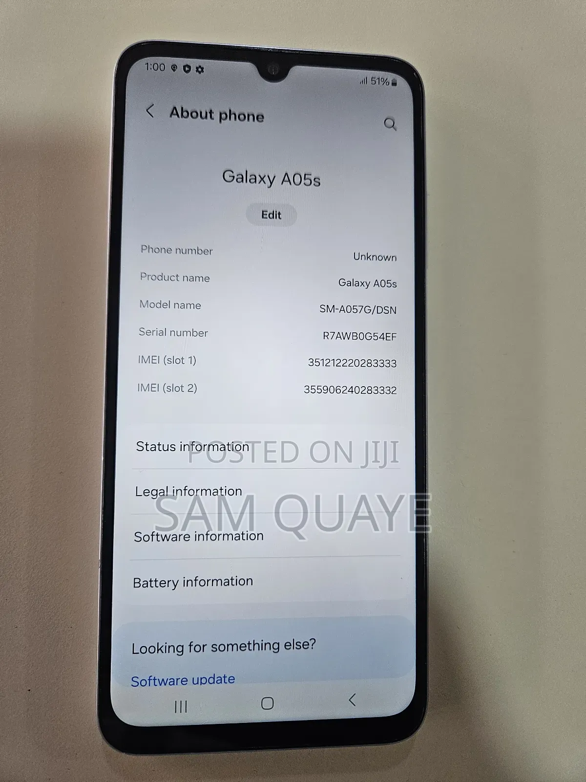Samsung Galaxy A05s 64 GB White