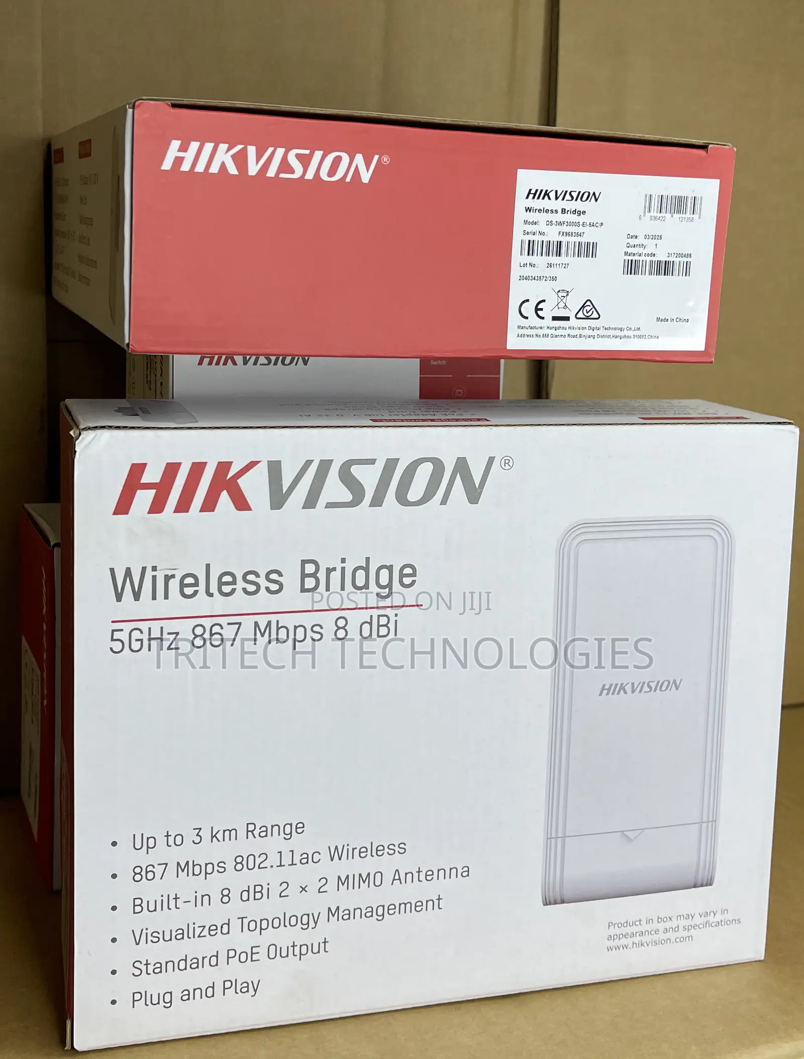 Hikvision Ds-3wf3000s-Ei-5ac/P 5ghz 867mbps 3km Wireless Access Point