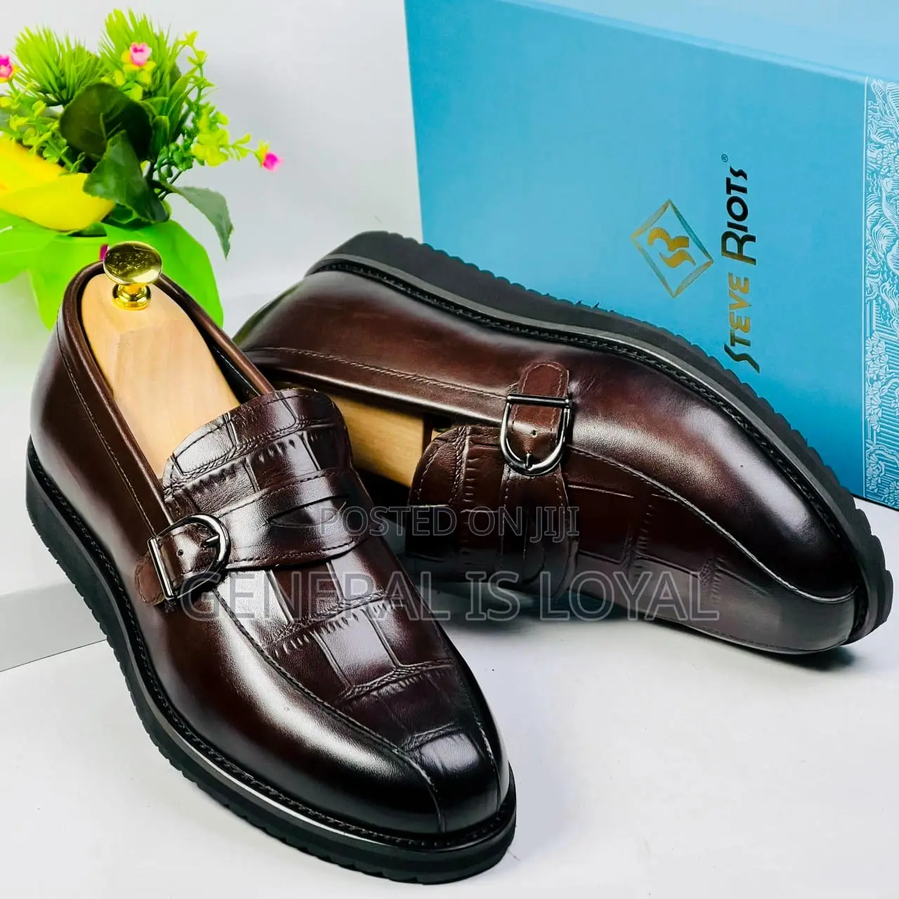 Steve Riots Coffee Buckle Men Shoe