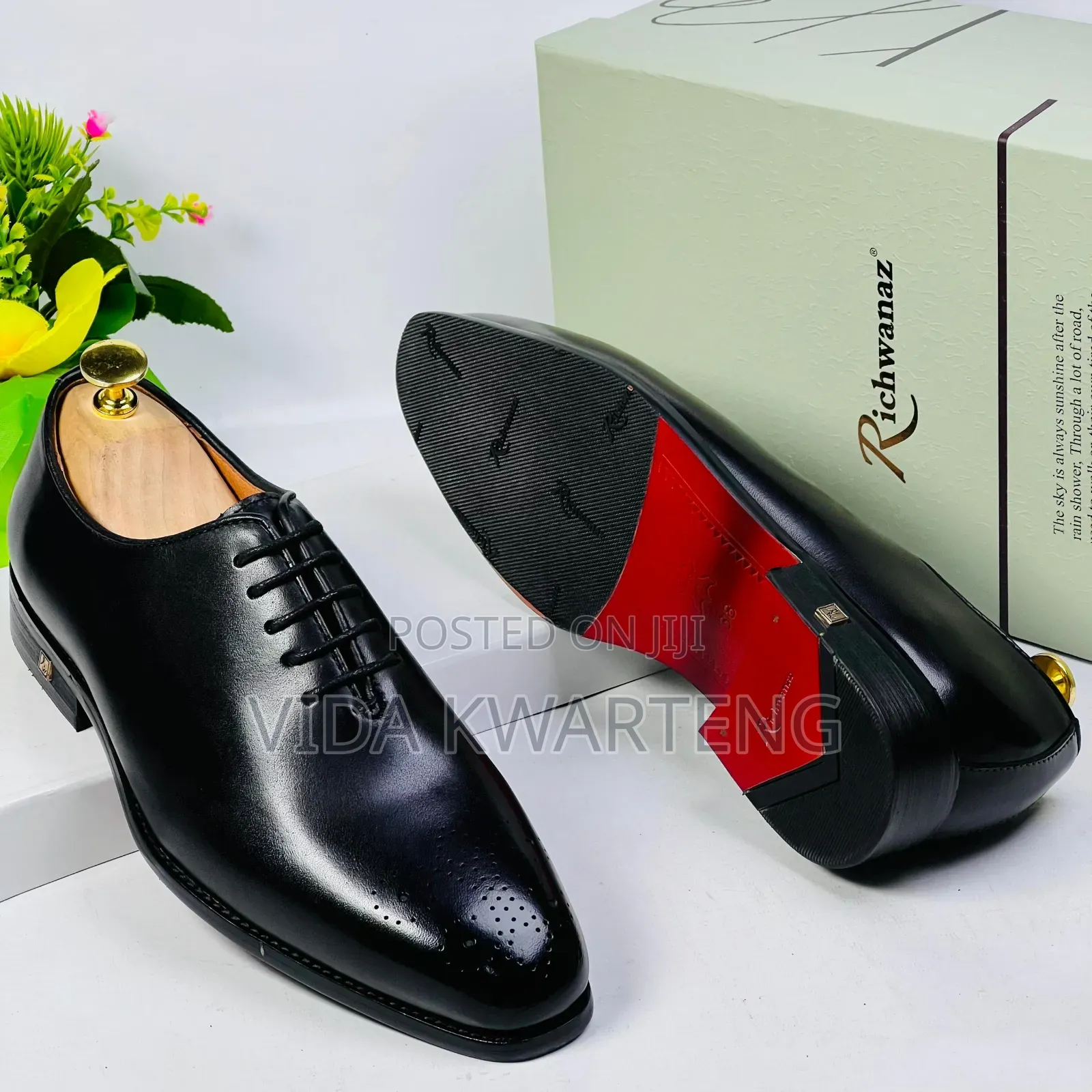 Executive Black Leather Shoes From Richwanaz