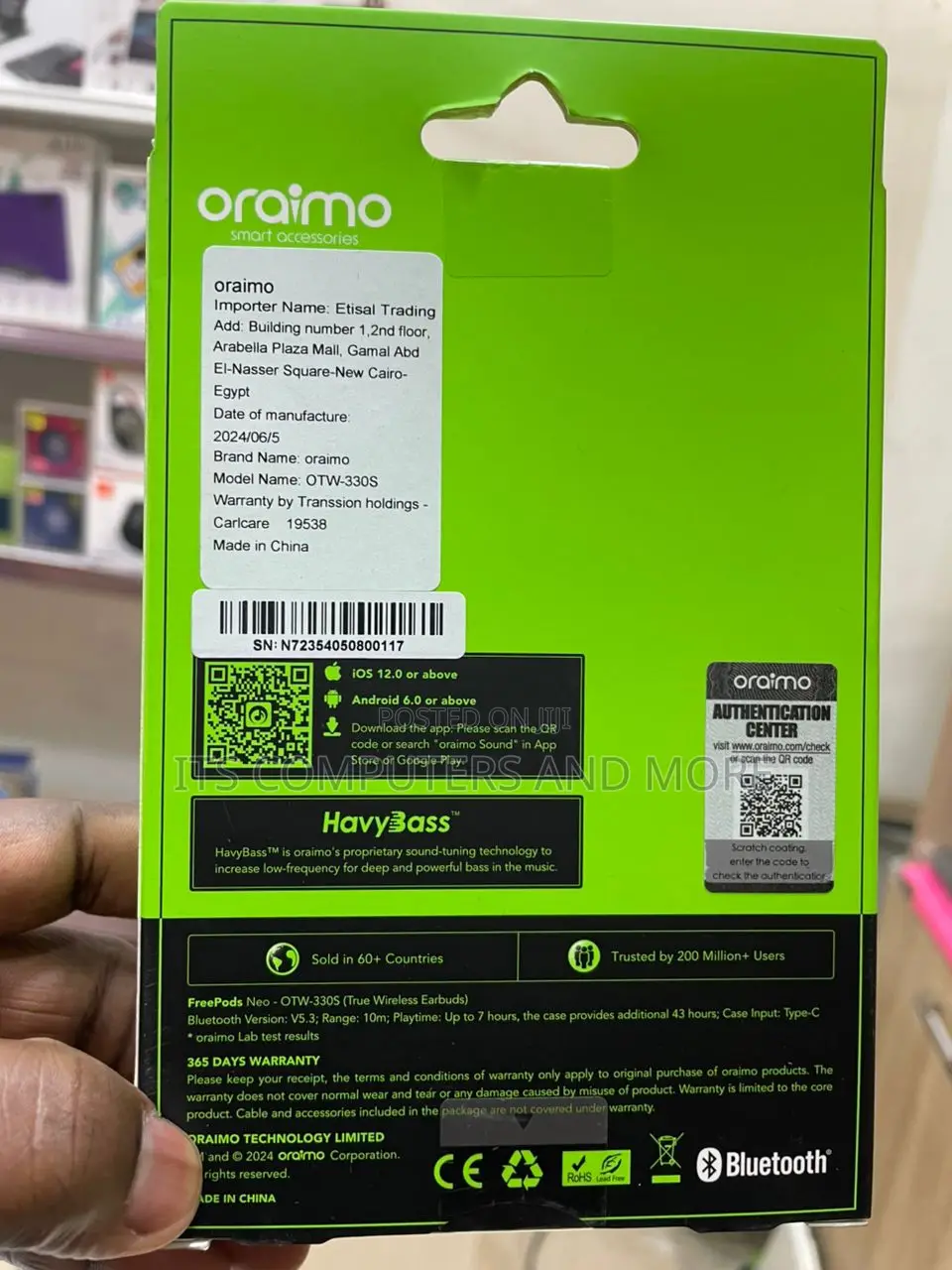 Oraimo Freepods Neo Otw-330s Enc Wireless Earbuds