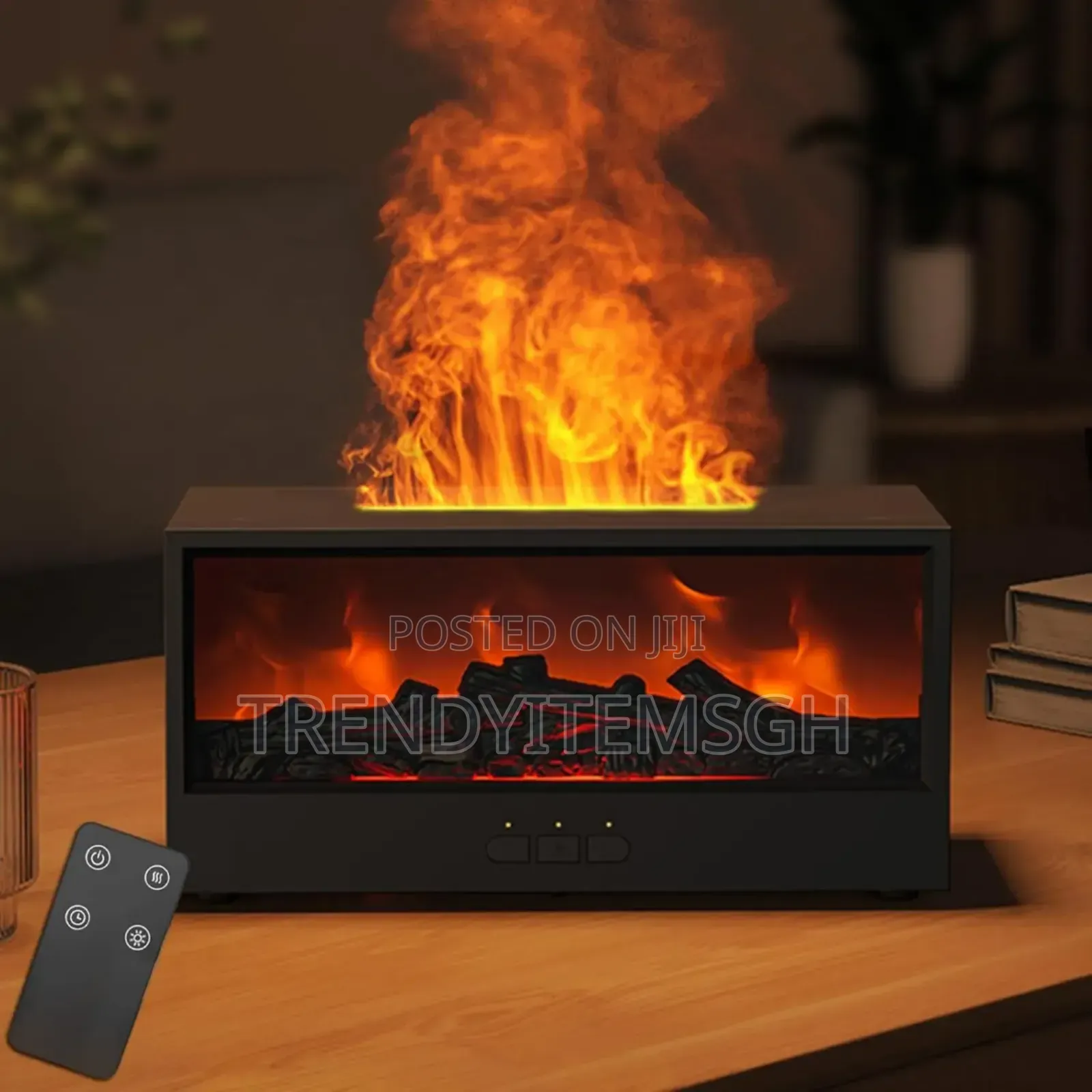 Remote Control Fireplace Diffuser Essential Oil Humidifier