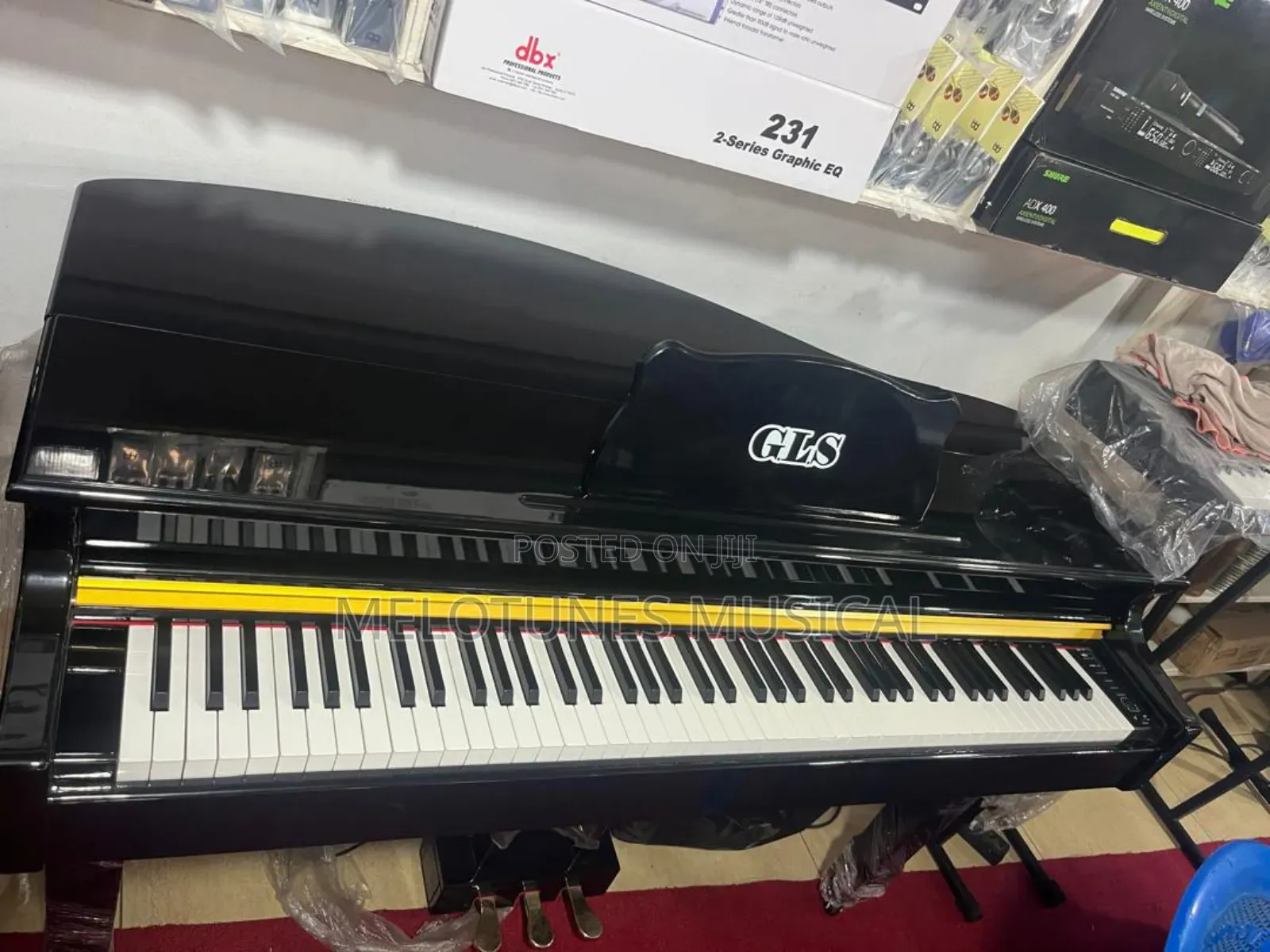 GLS Digital Grand Piano Vf Keys GRH Glossy Black Model.