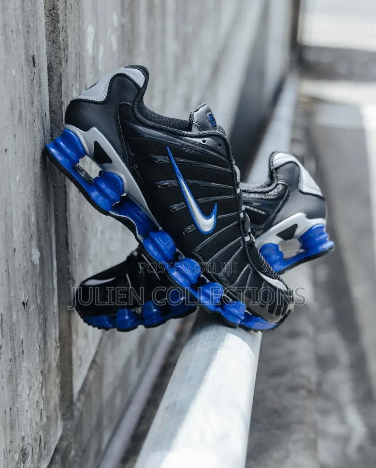Nike Air Shox Tl Blue Black and Grey