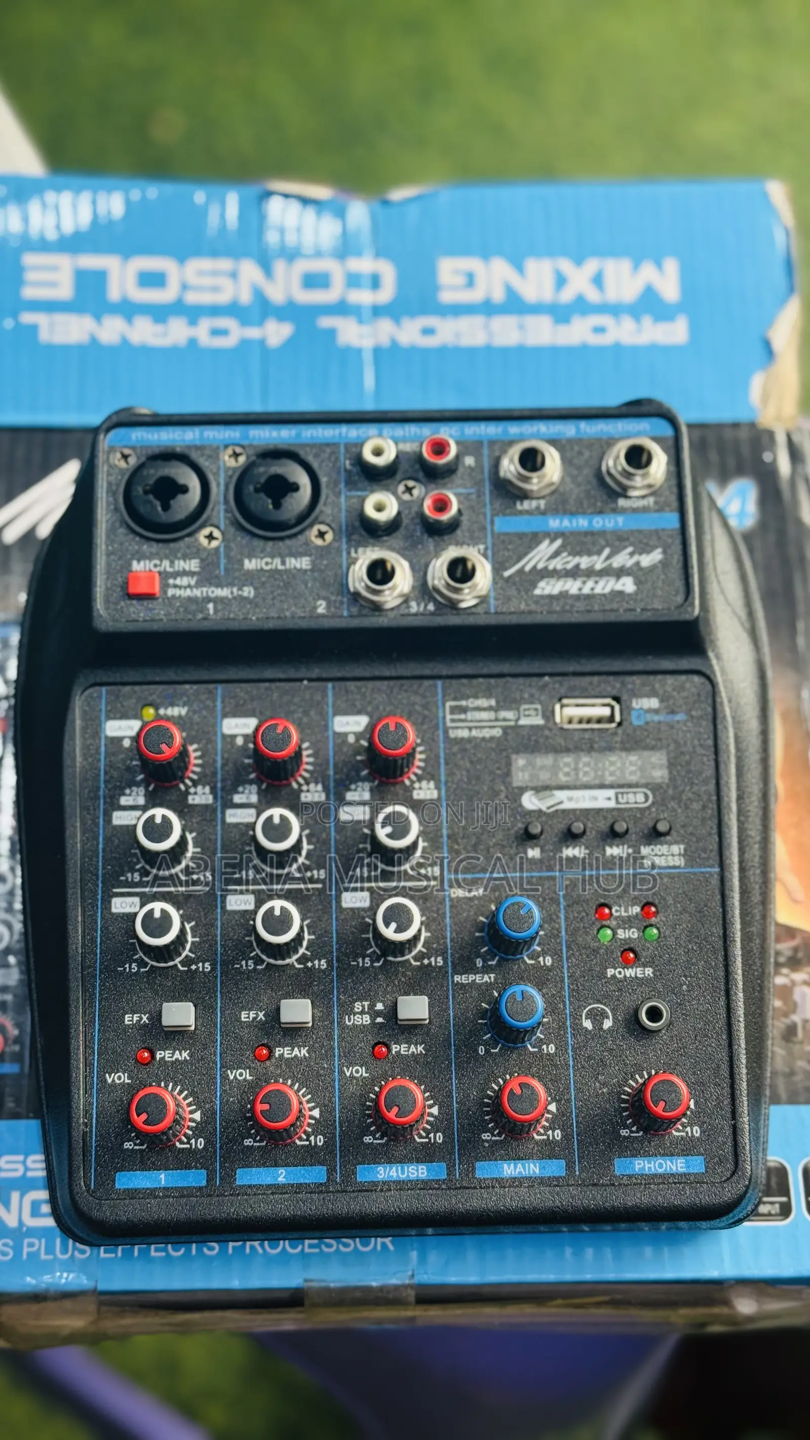 Professional 4- Channel Mixer Console