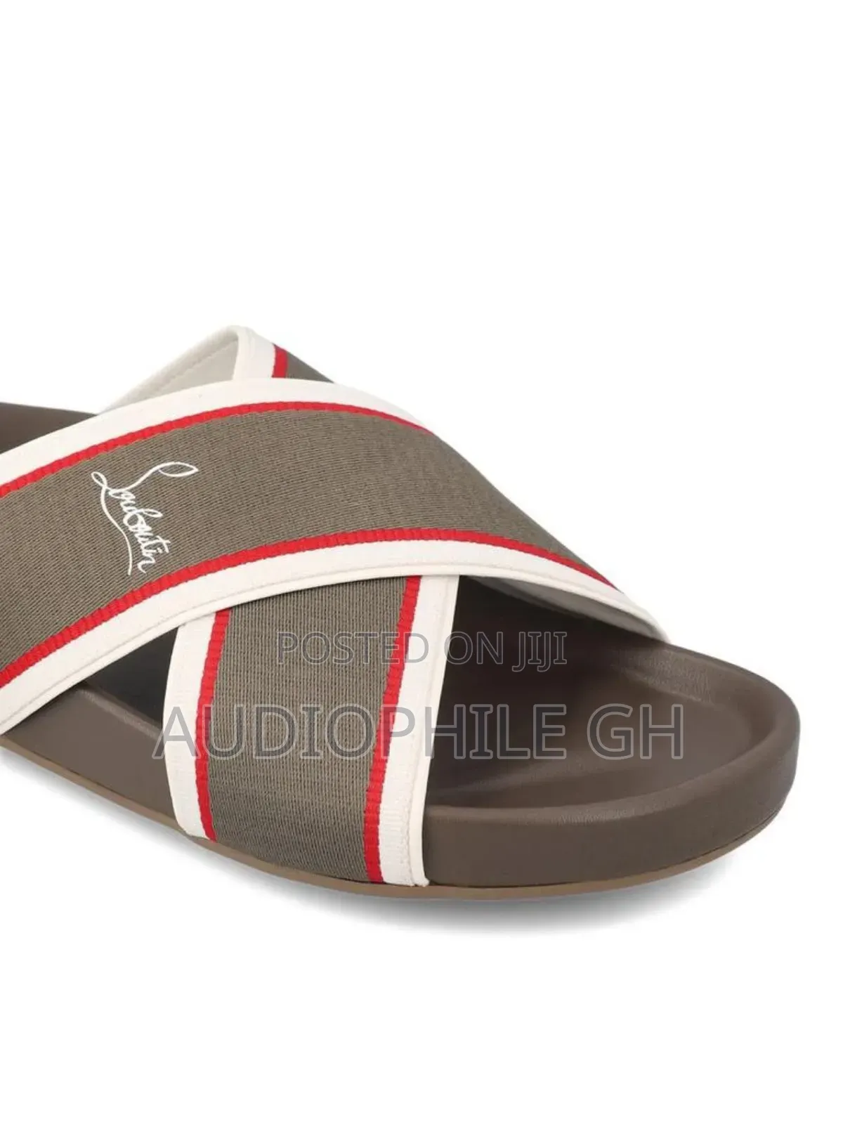 Christian Louboutin Hot Cross Bizz Slide Sandal in Sierra