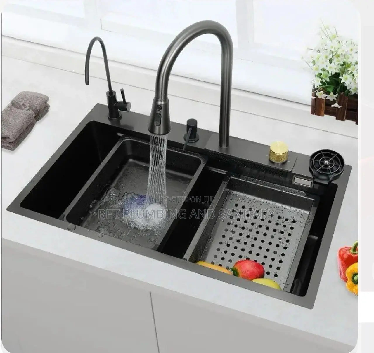 Luxury Led Sink With Pullout Tap_chop Board Etc Complete