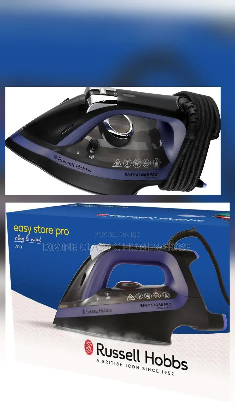 Russell Hobbs Easy Store Pro Plug Wind Steam Iron