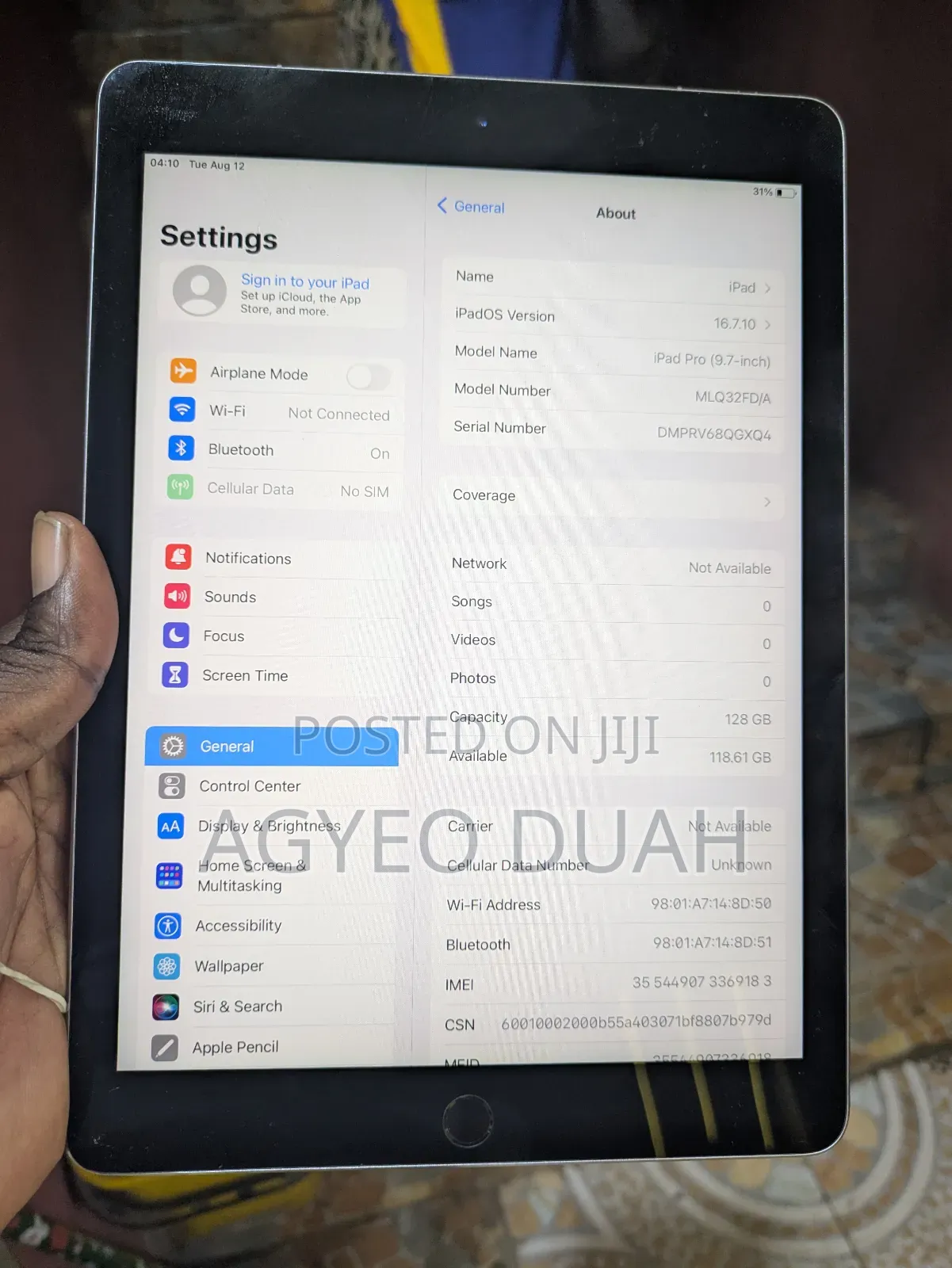 Apple iPad Pro 9.7 (2016) 128 GB Silver