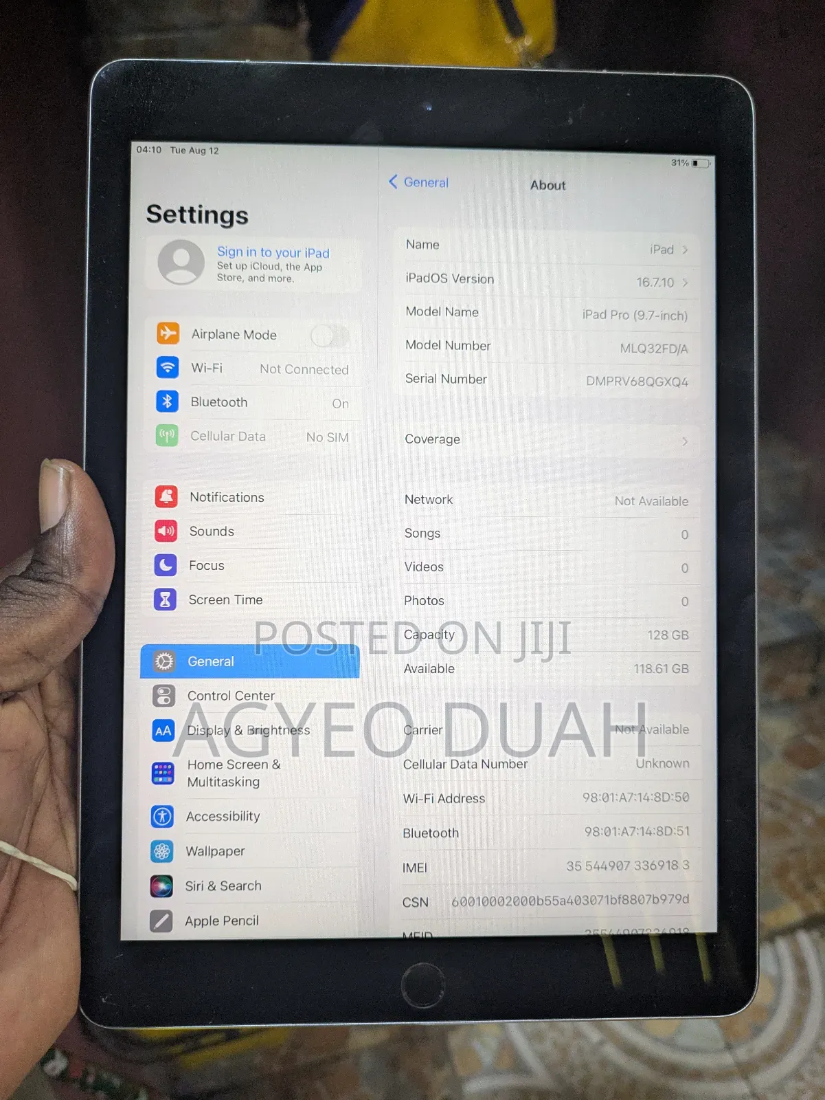 Apple iPad Pro 9.7 (2016) 128 GB Silver