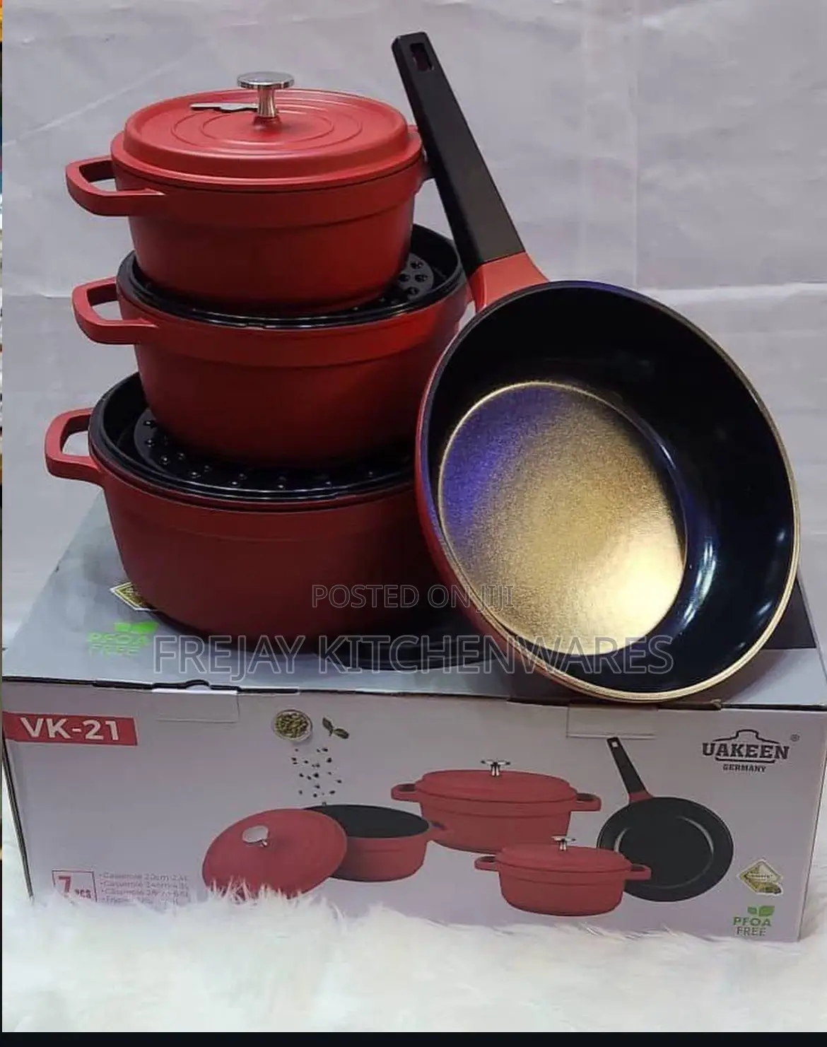 Uakeen 7piece Non Stick Cookware