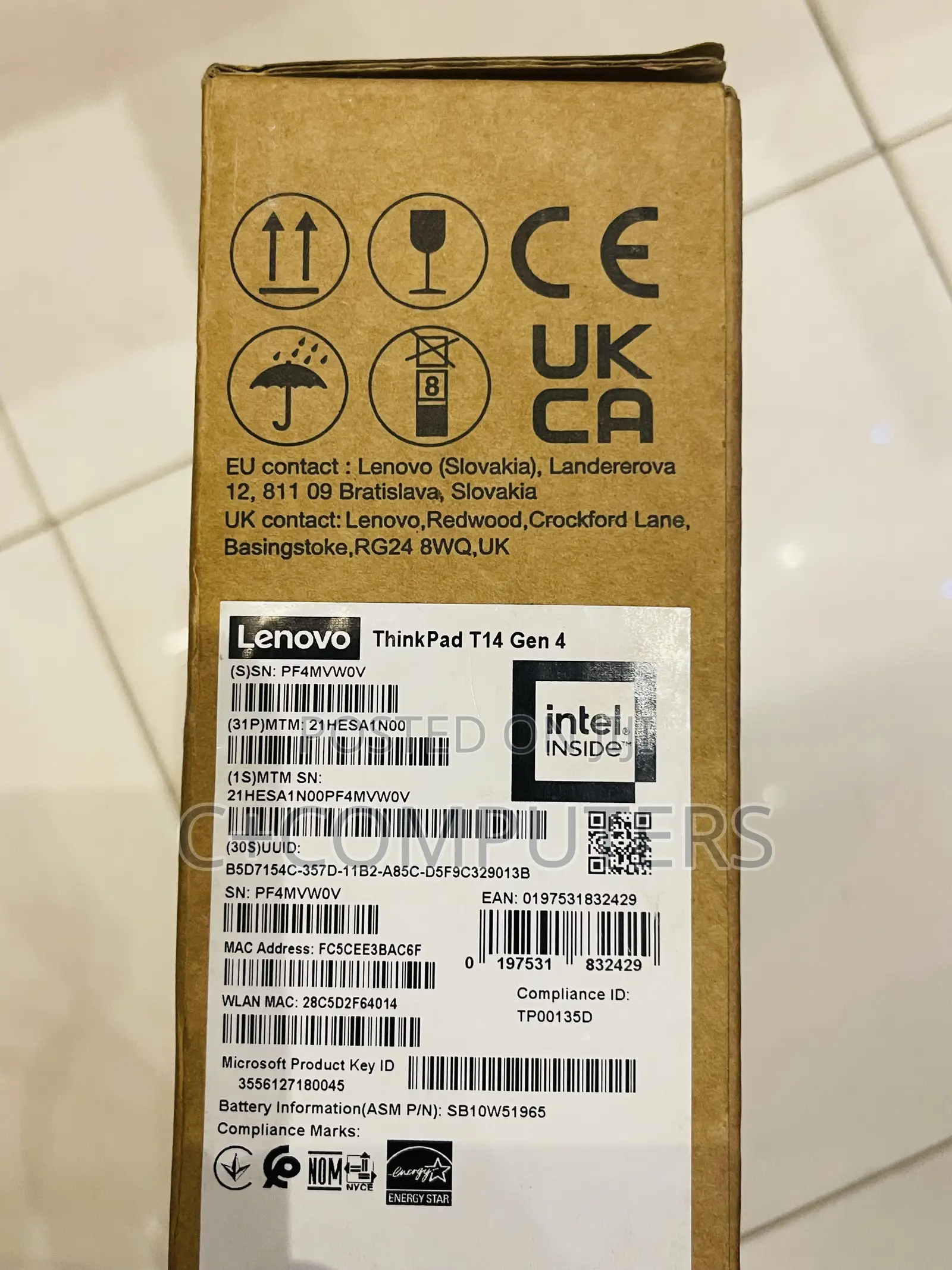 New Laptop Lenovo ThinkPad T14 G4 16GB Intel Core I7 SSD 512GB