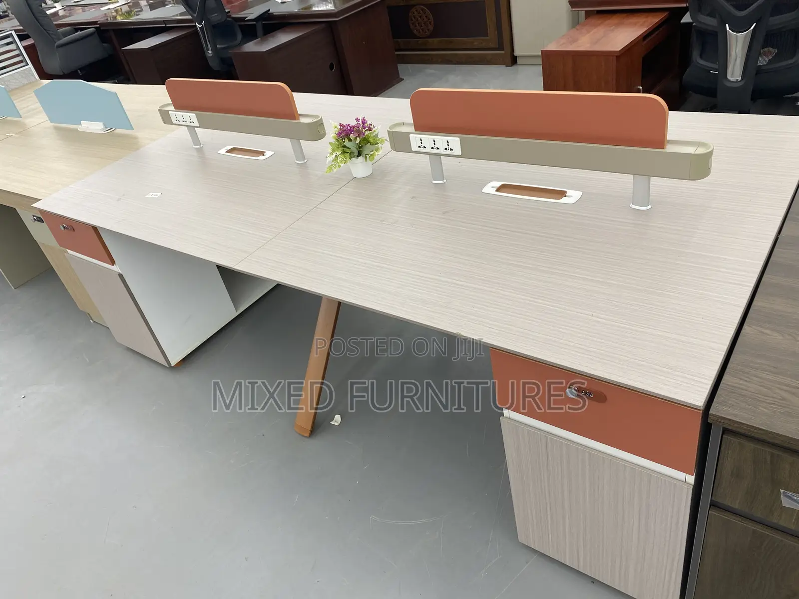 Modern Work Station With Socket and Lockers