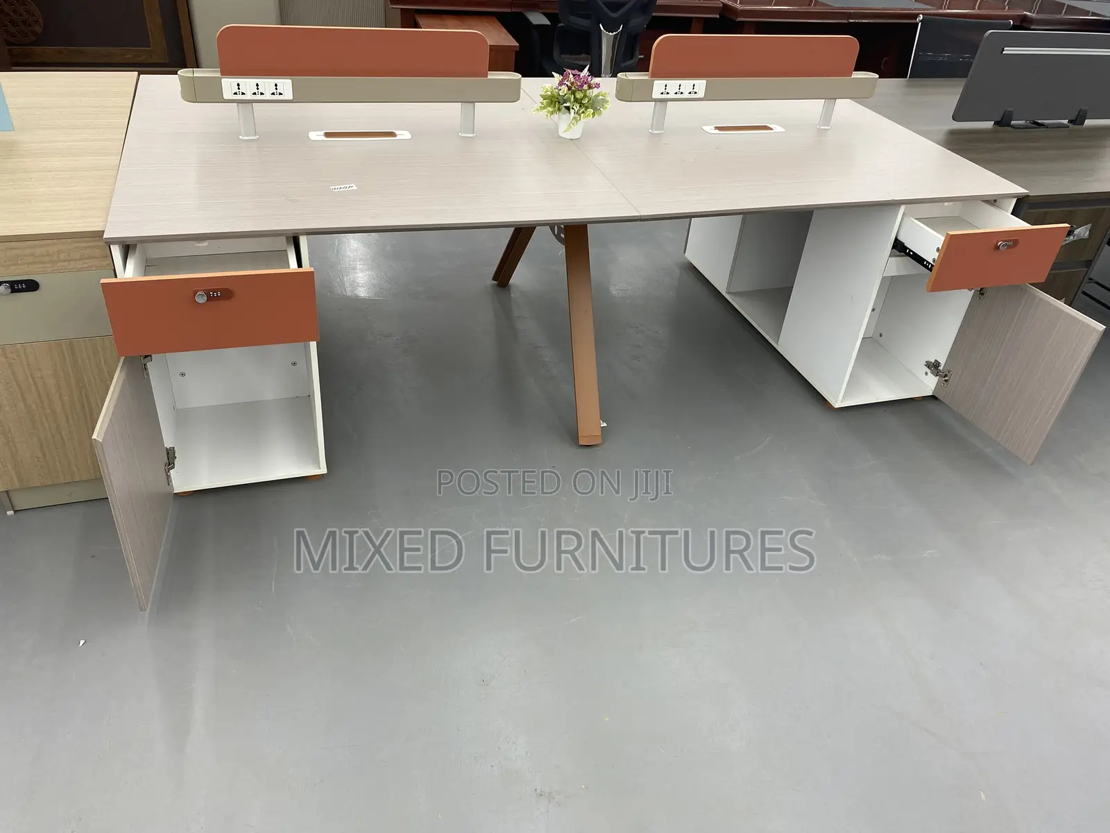 Modern Work Station With Socket and Lockers