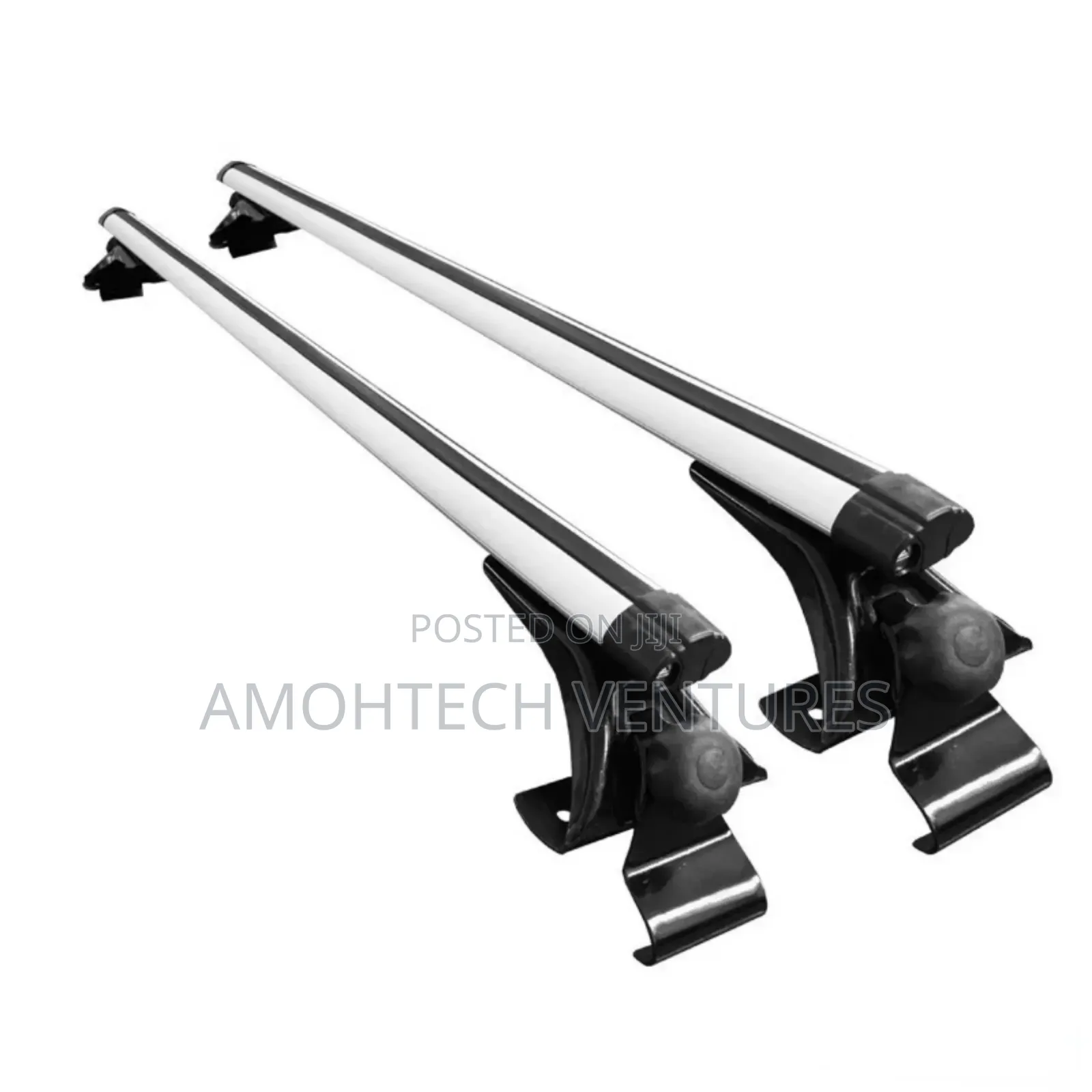 Roof Rack Rail Black Silver Crossbars