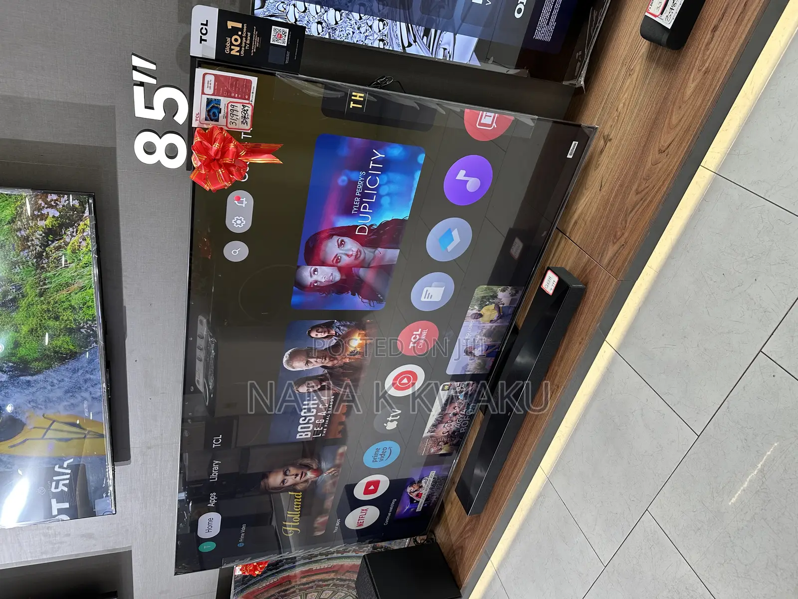 Uhd Smart TCL 85inches Digital Tv