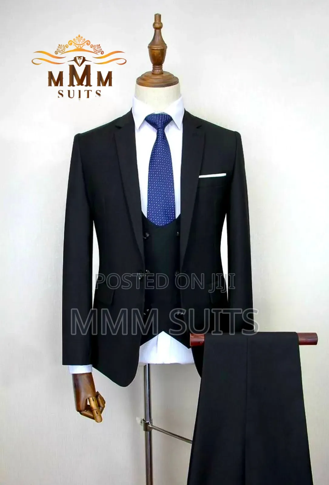 Quality Black 3-piece Formal Men Suit For All Occasions