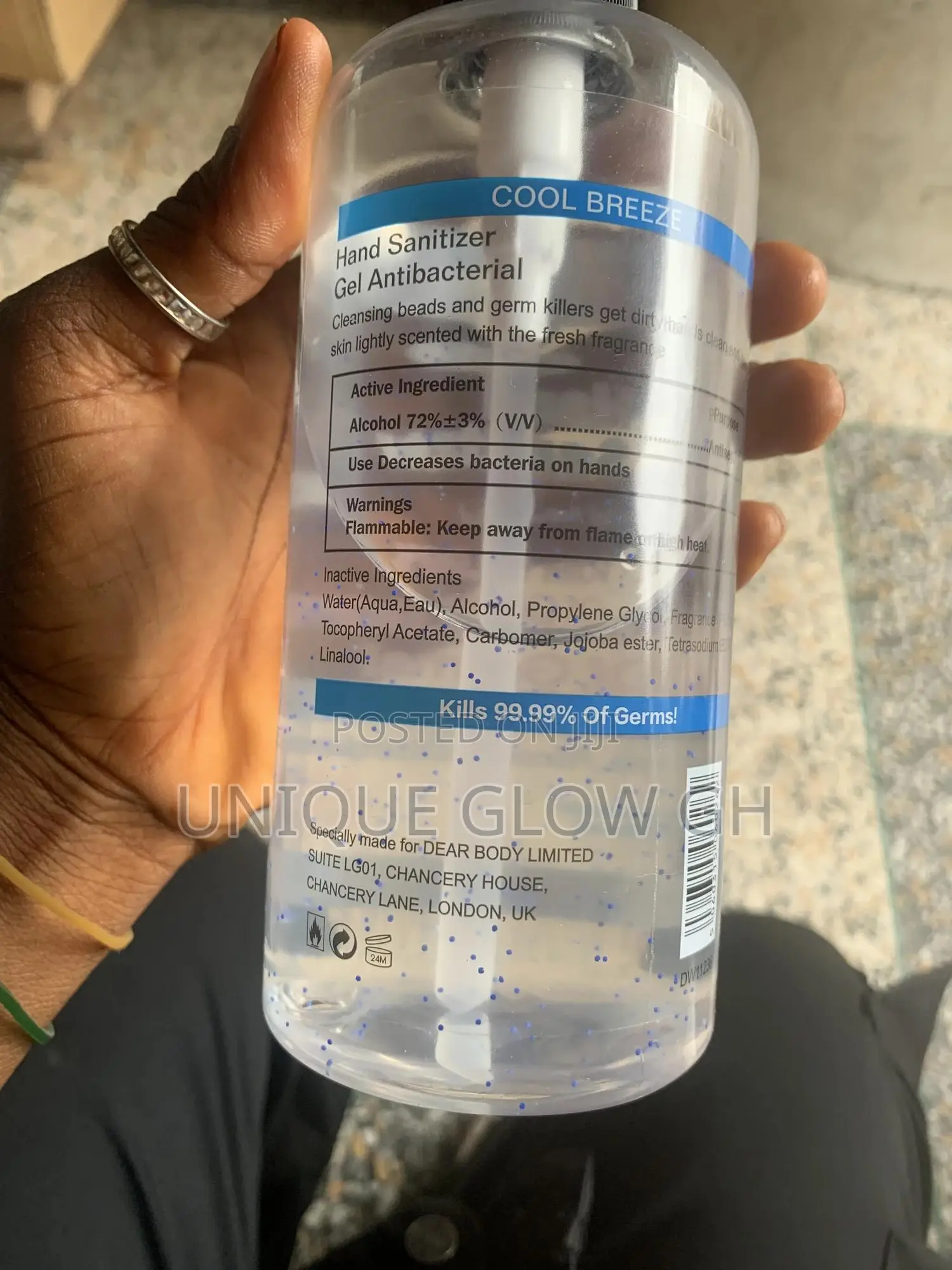 Sanitizer Gel Beads Cleansing 500ml(Dear Body) London, Uk Original