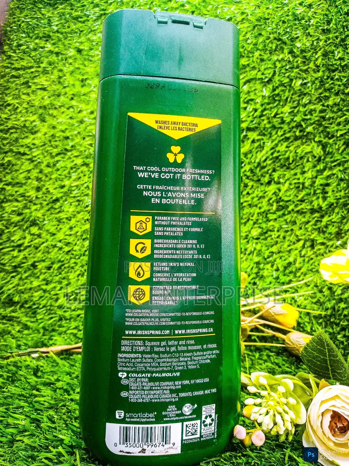 Irish Spring Original Clean Moisturizing Face +Body Wash (591) Ml