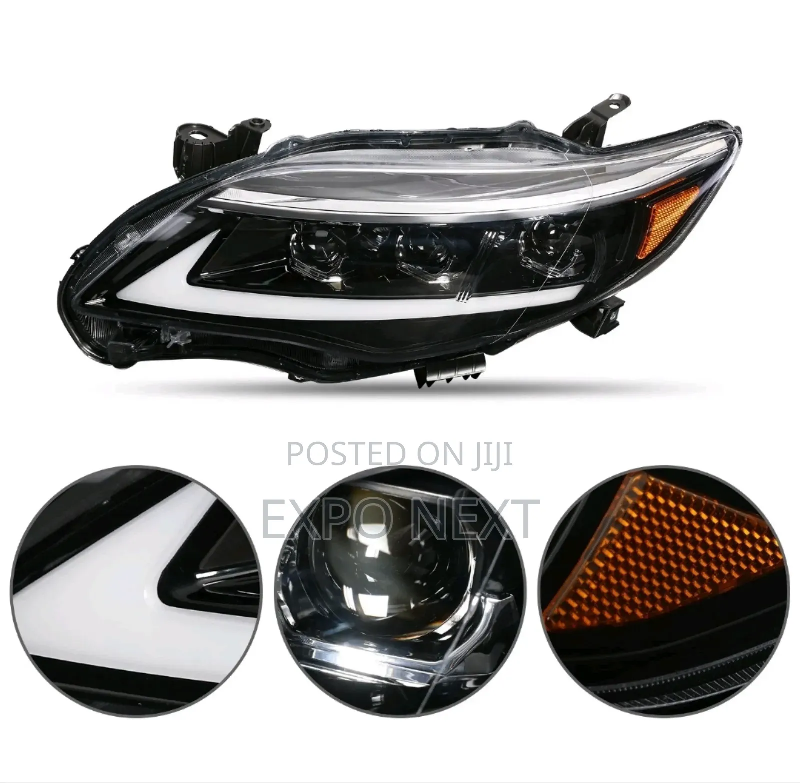 Pair Full Led Drl Headlights Fit For Toyota Corolla Assembly 2011-2013