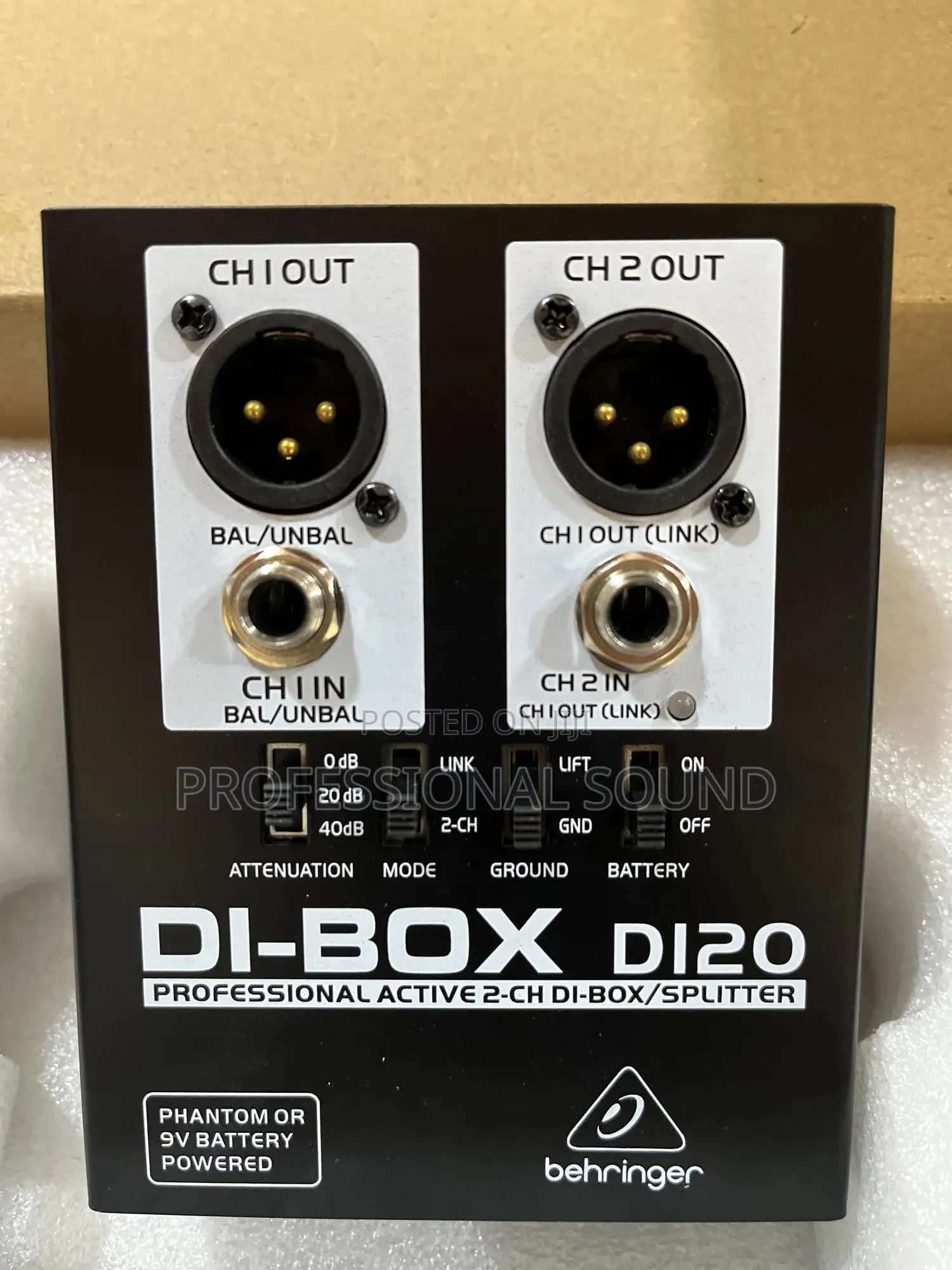 Professional Active 2-Channel Di-Box/Splitter