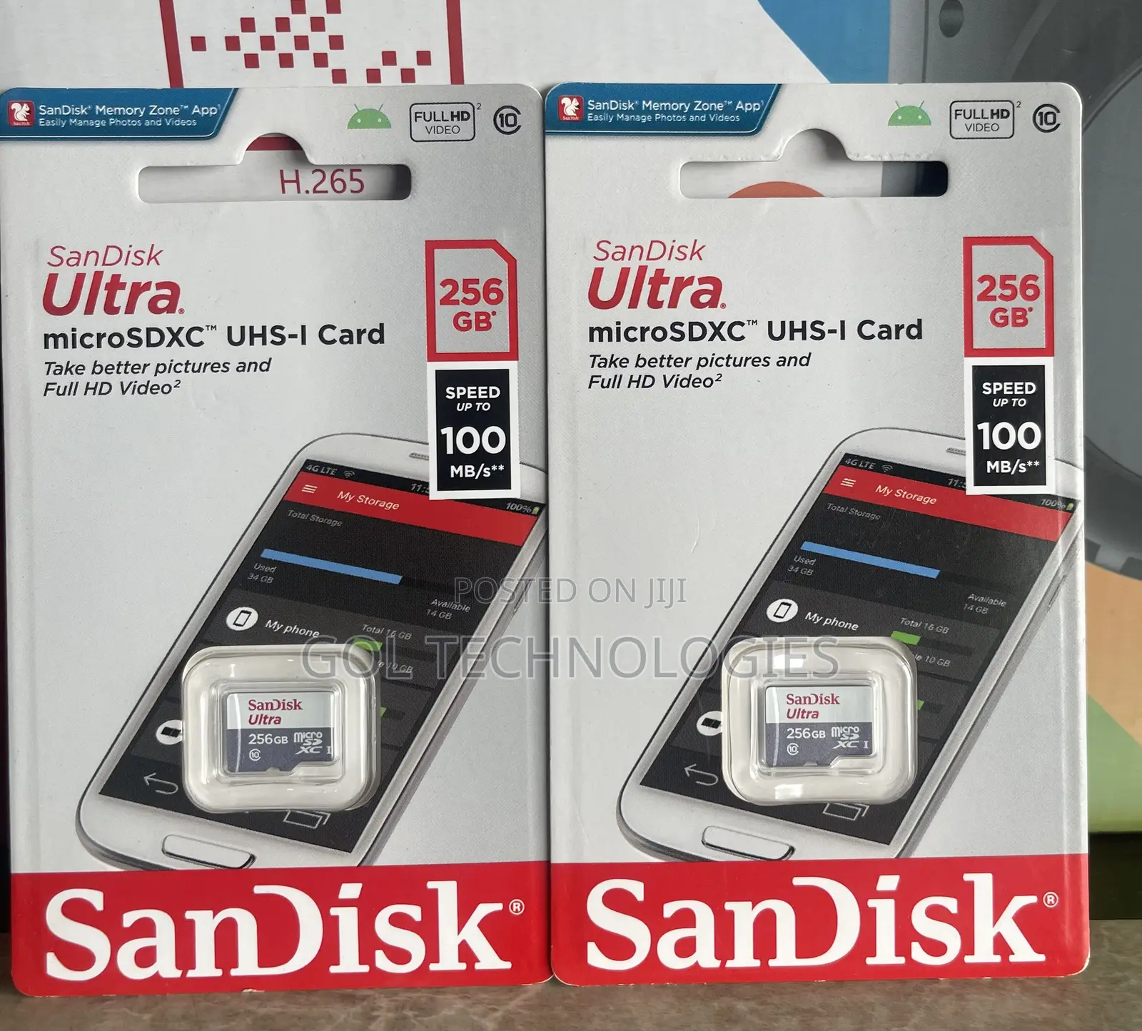 Micro Sd Card 256gb Sandisk Ultra Speed Up Tp 100 Mb/S