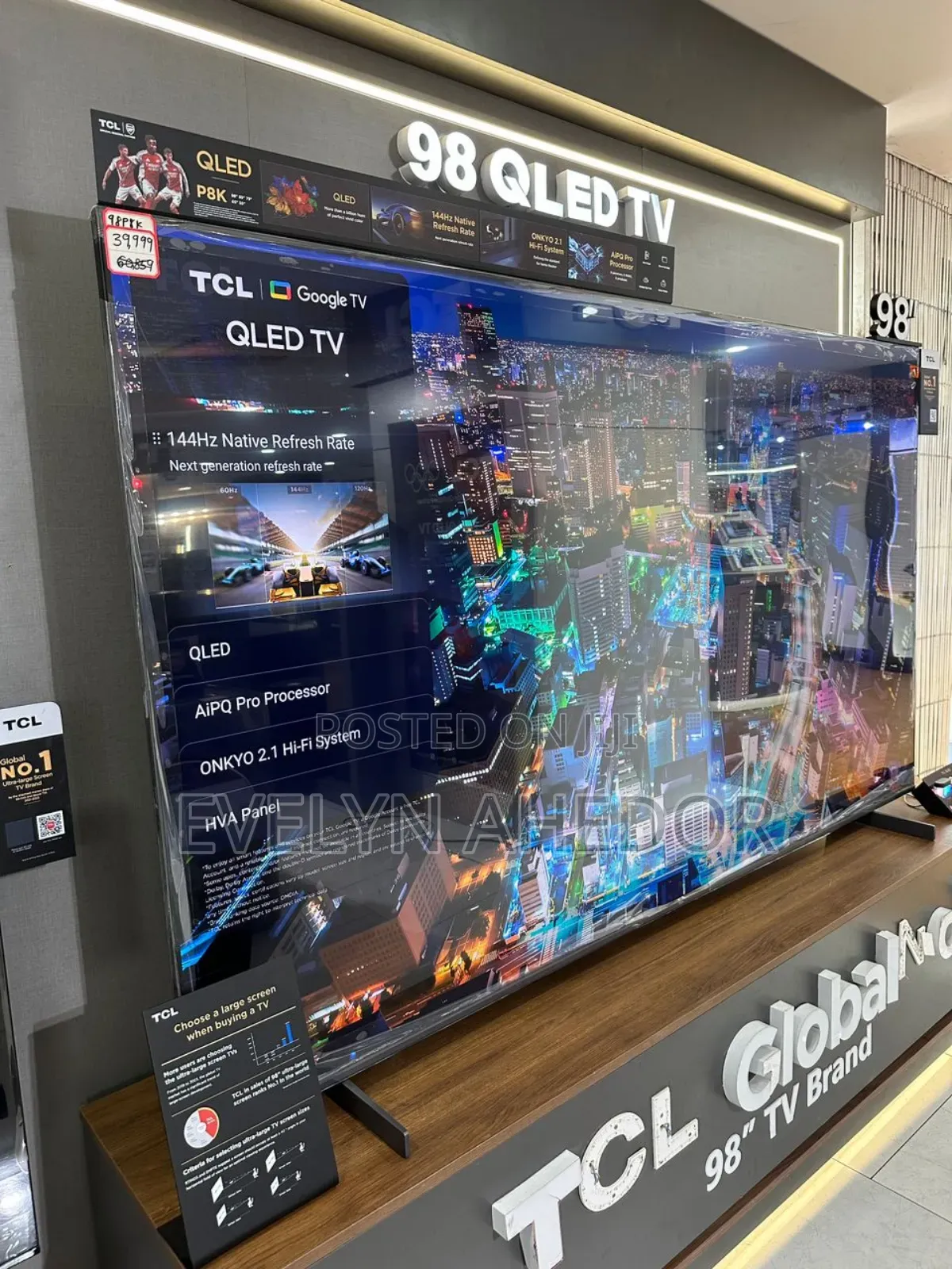 Qled Quality TCL 98 Iches Smart Tv Uhd Crystal Display