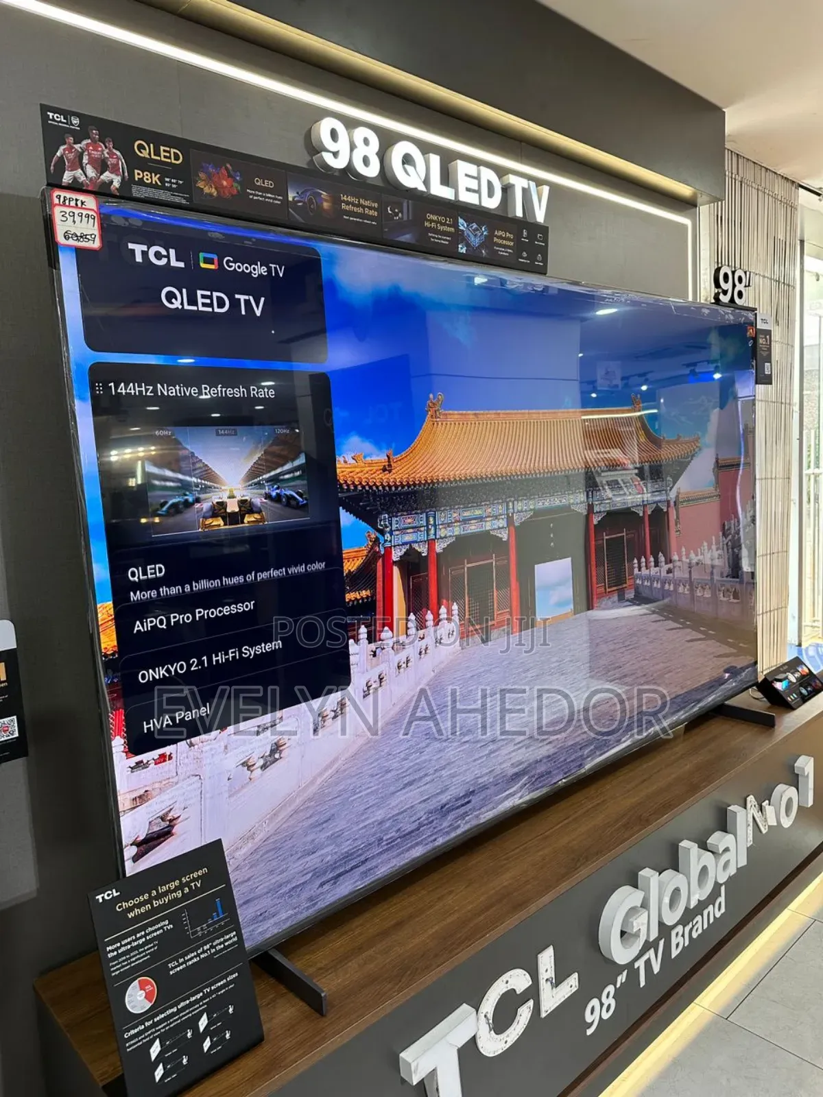 Qled Quality TCL 98 Iches Smart Tv Uhd Crystal Display