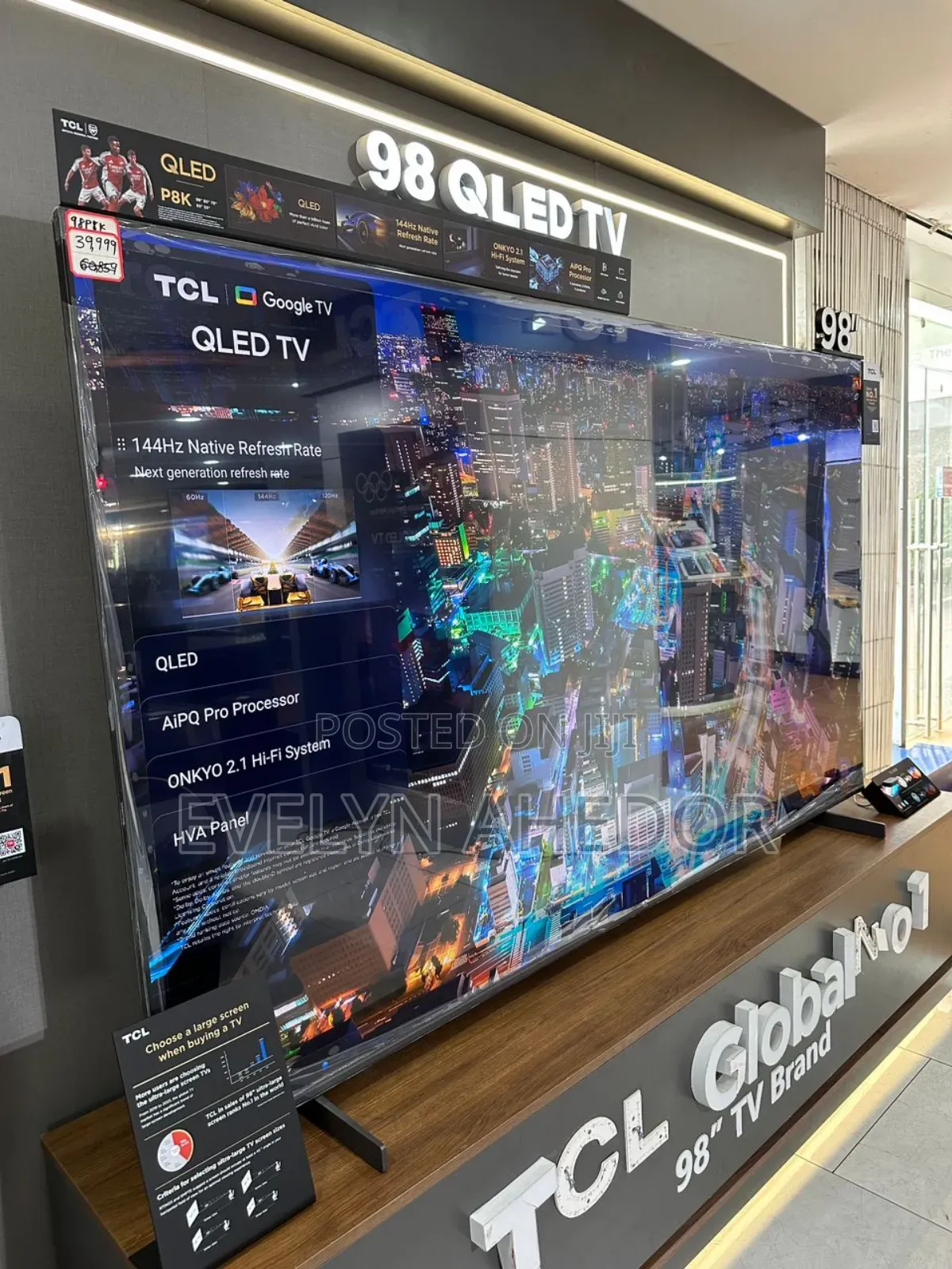 Qled Quality TCL 98 Iches Smart Tv Uhd Crystal Display