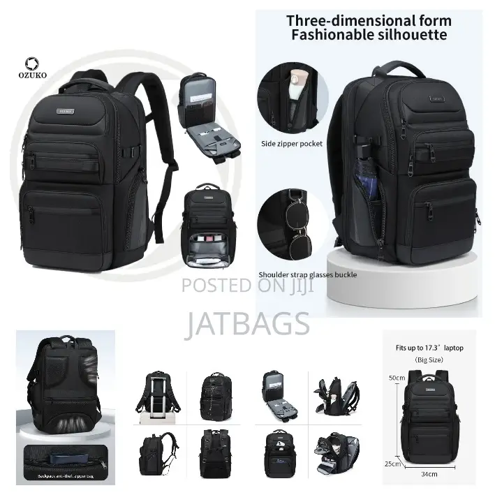 17.3 Inches Anti-Theft Waterproof Laptop Backpack (Free Delivery)