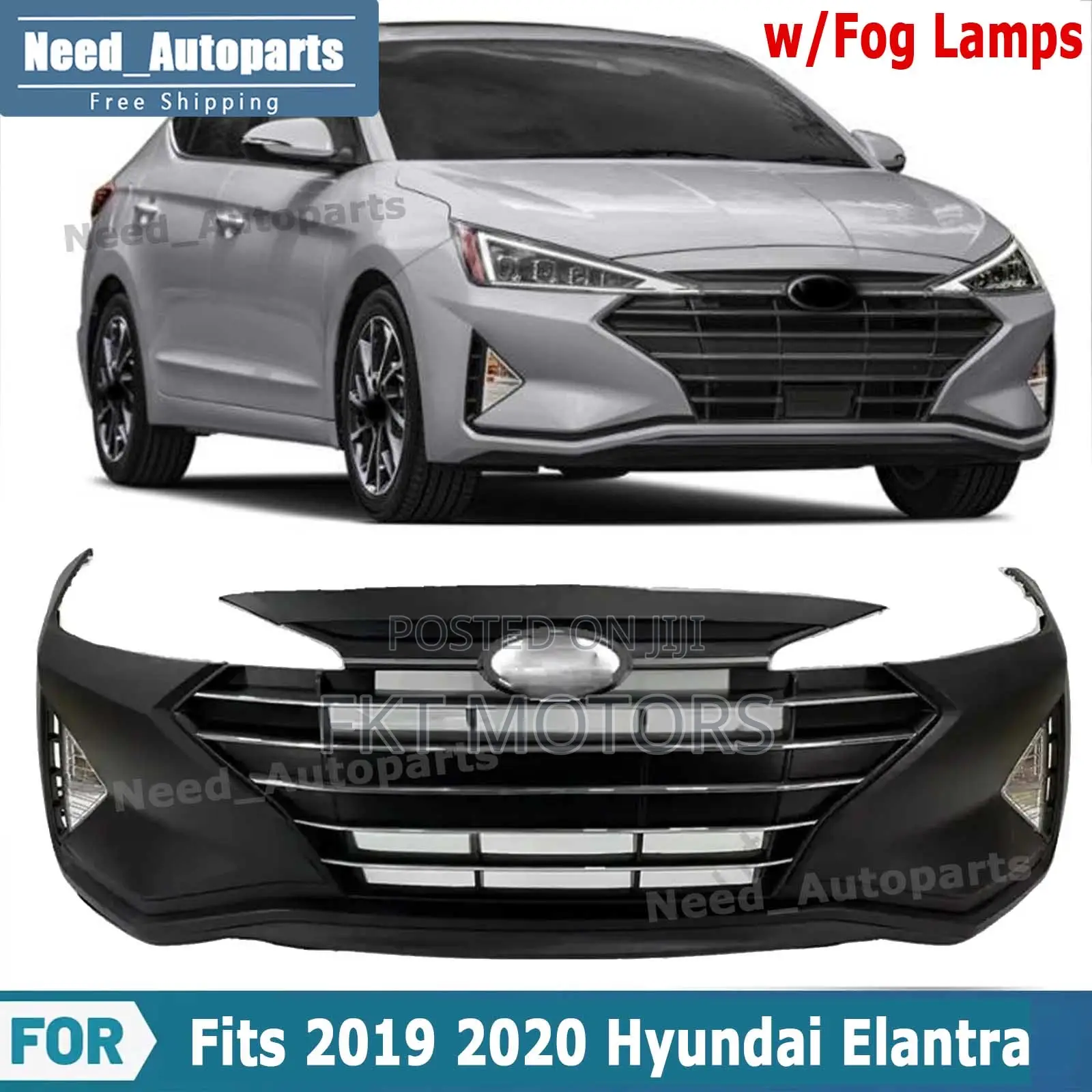Hyundai Elantra Front Bumper Complete 2018,2019,2020,2021