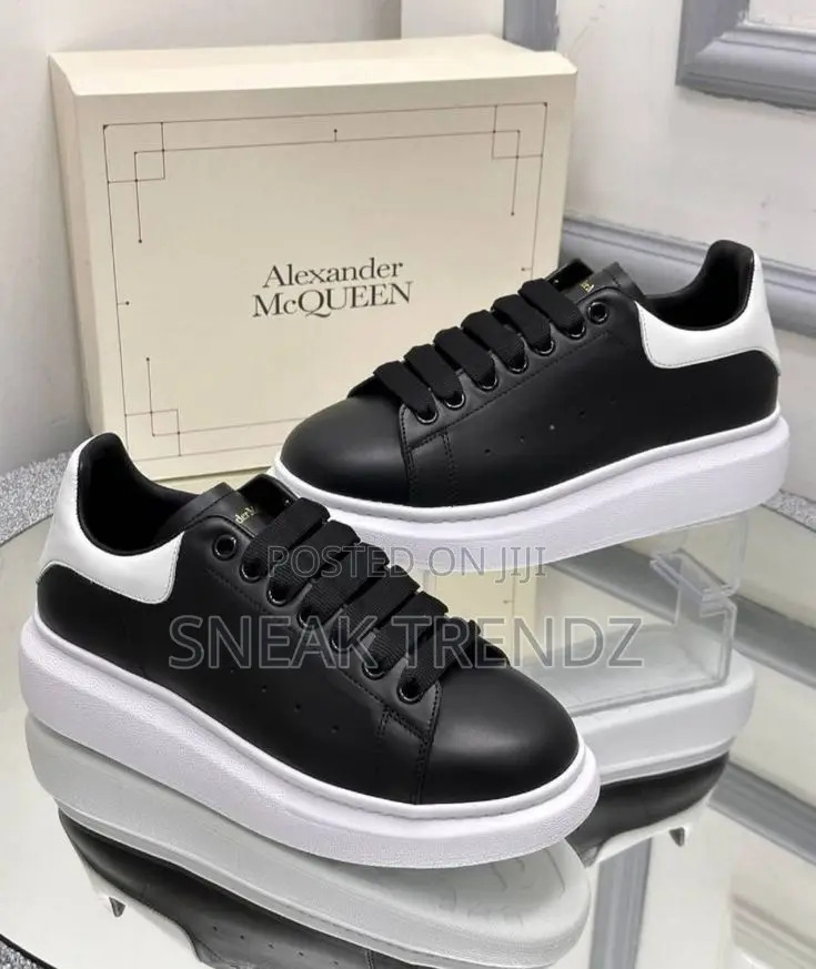 Alexander McQueen Og Leather Black White