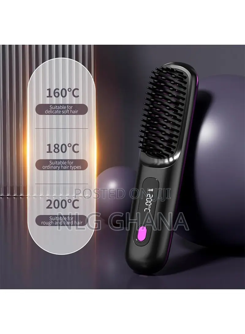 Wireless Usb Rechargeable Hair Straightening Comb. Ghx6197