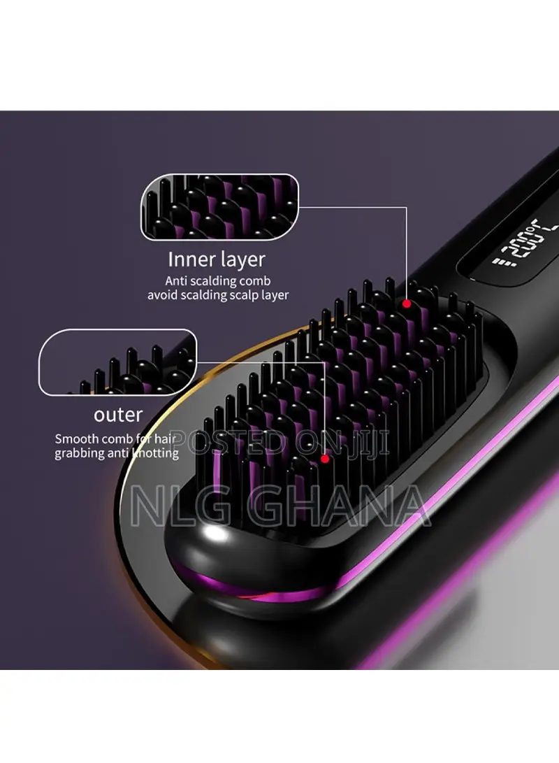 Wireless Usb Rechargeable Hair Straightening Comb. Ghx6197