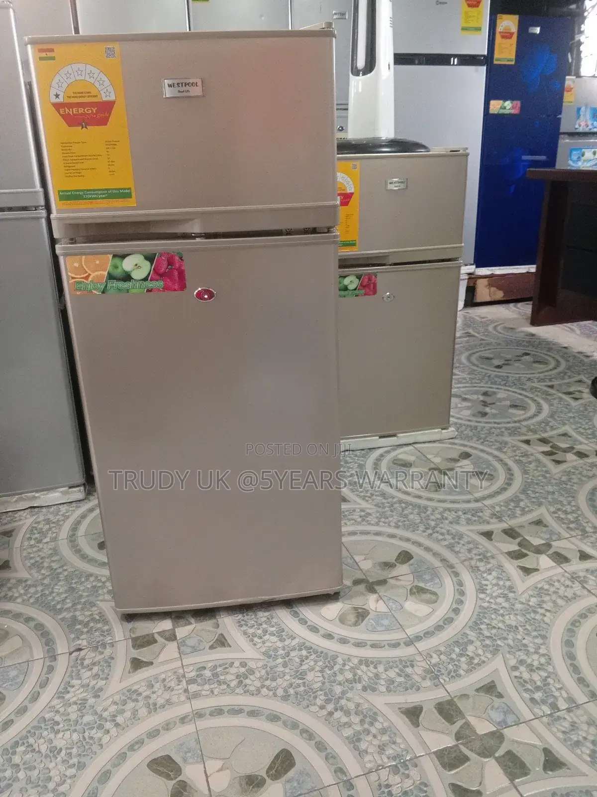 Led Display 95l Westpool Double Door Refrigerator