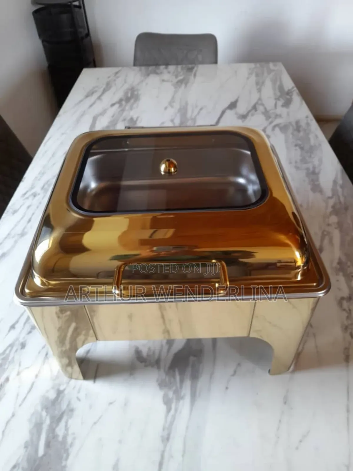 Gold Chaffing Dish Square Shape