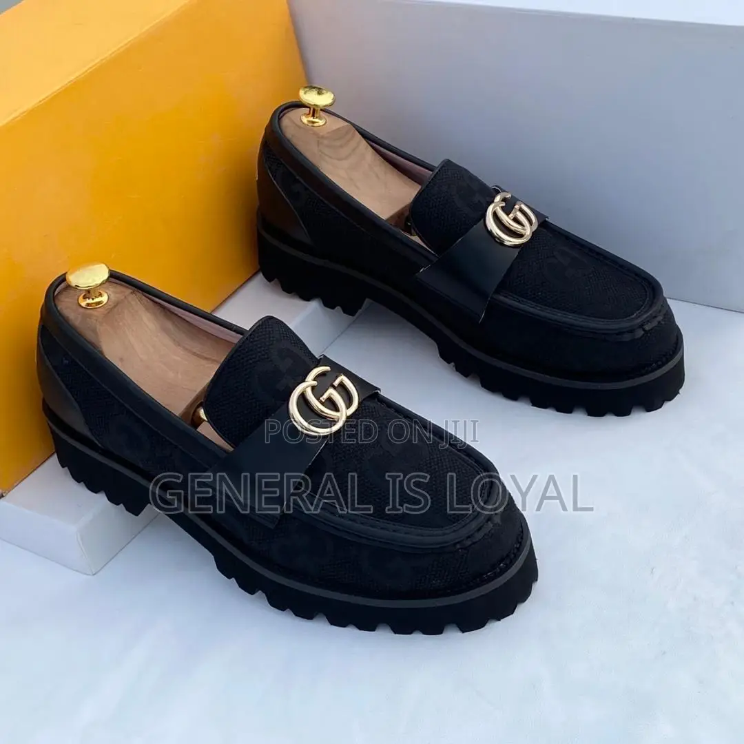 Gucci High Sole Black Men Shoe