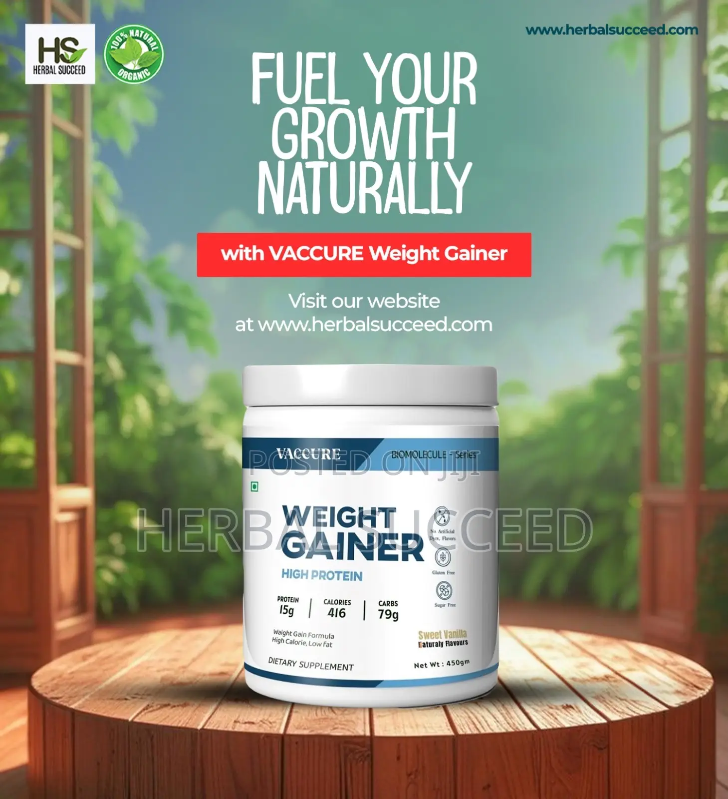Vaccure Weight Gainer (High Protein) (416) Calories