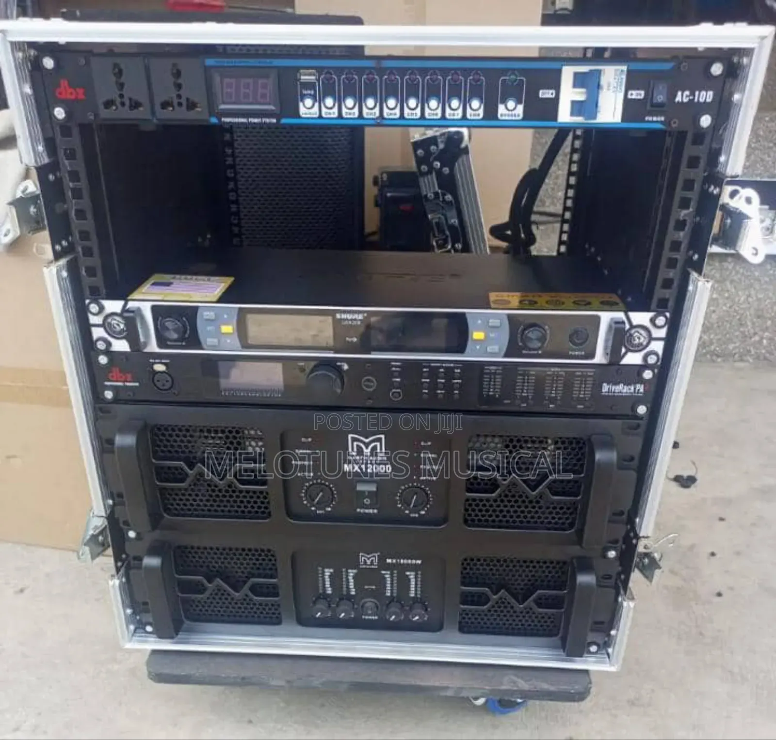 3piece 12inches Line Array With 1pair Bass and Amp Rack Set